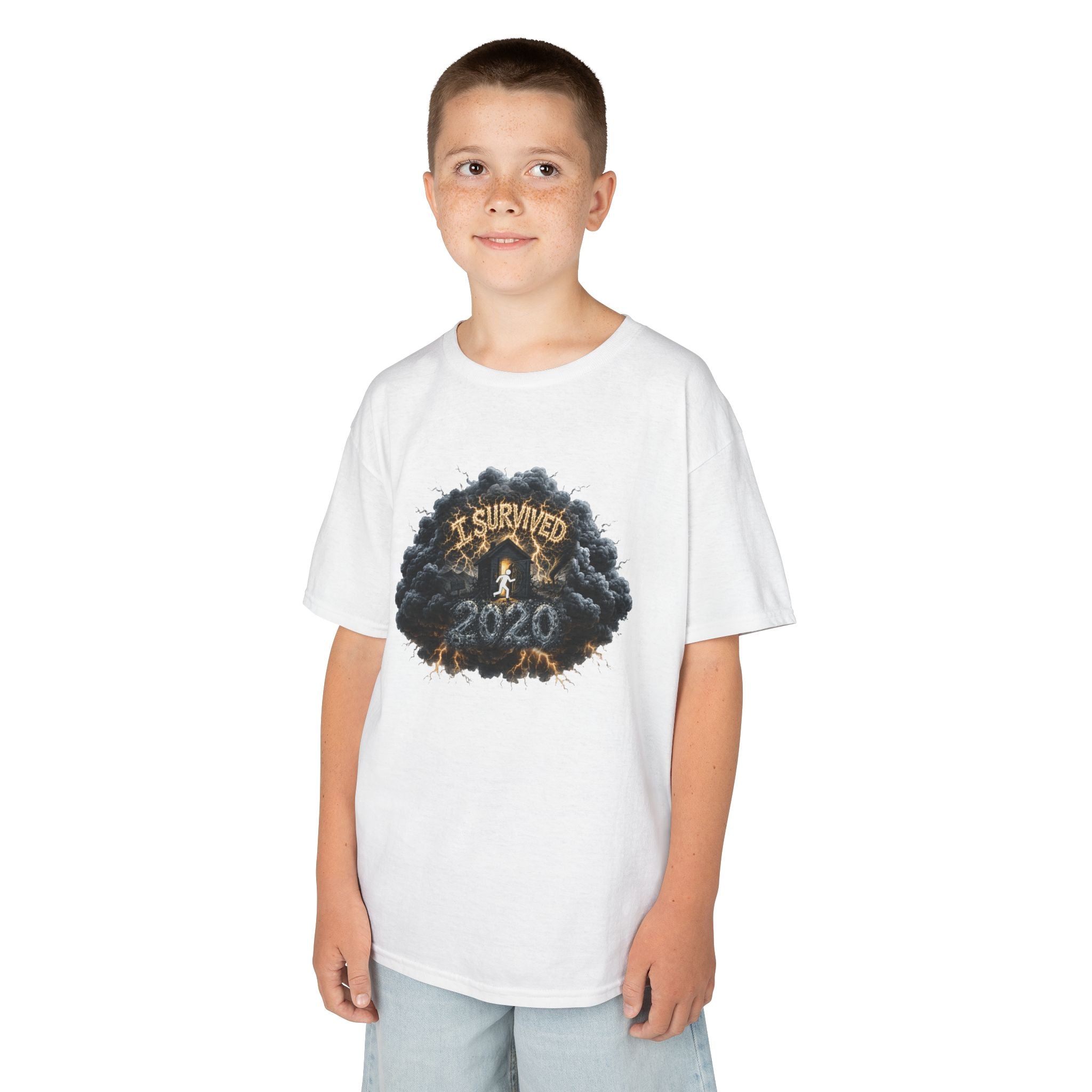 I Survived 2020 — Director's Cut Original Design Teaser Tee | Season 1 Premiere Drop Kids Heavy Cotton™ Tee