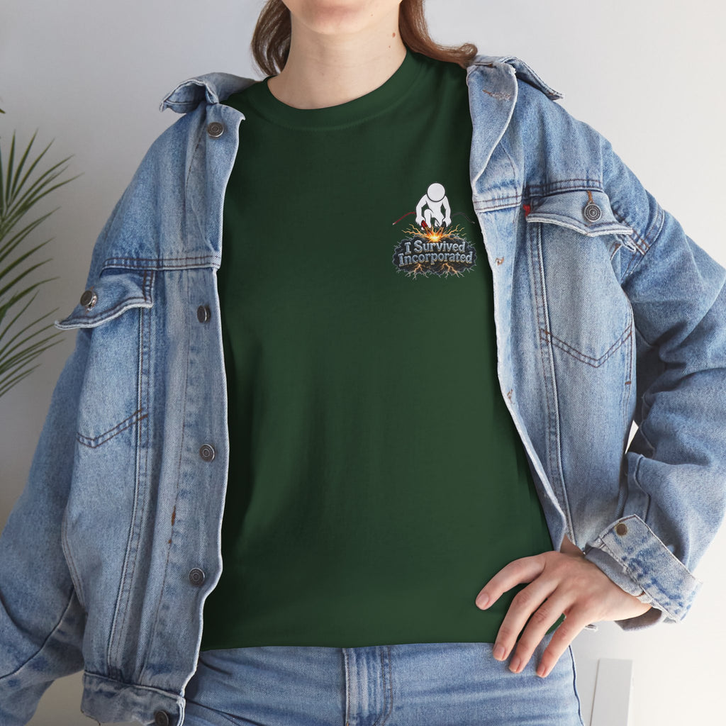 I Survived 2020 — "Please Stand By" Test Pattern Tee Summer Premier Unisex Heavy Cotton Tee