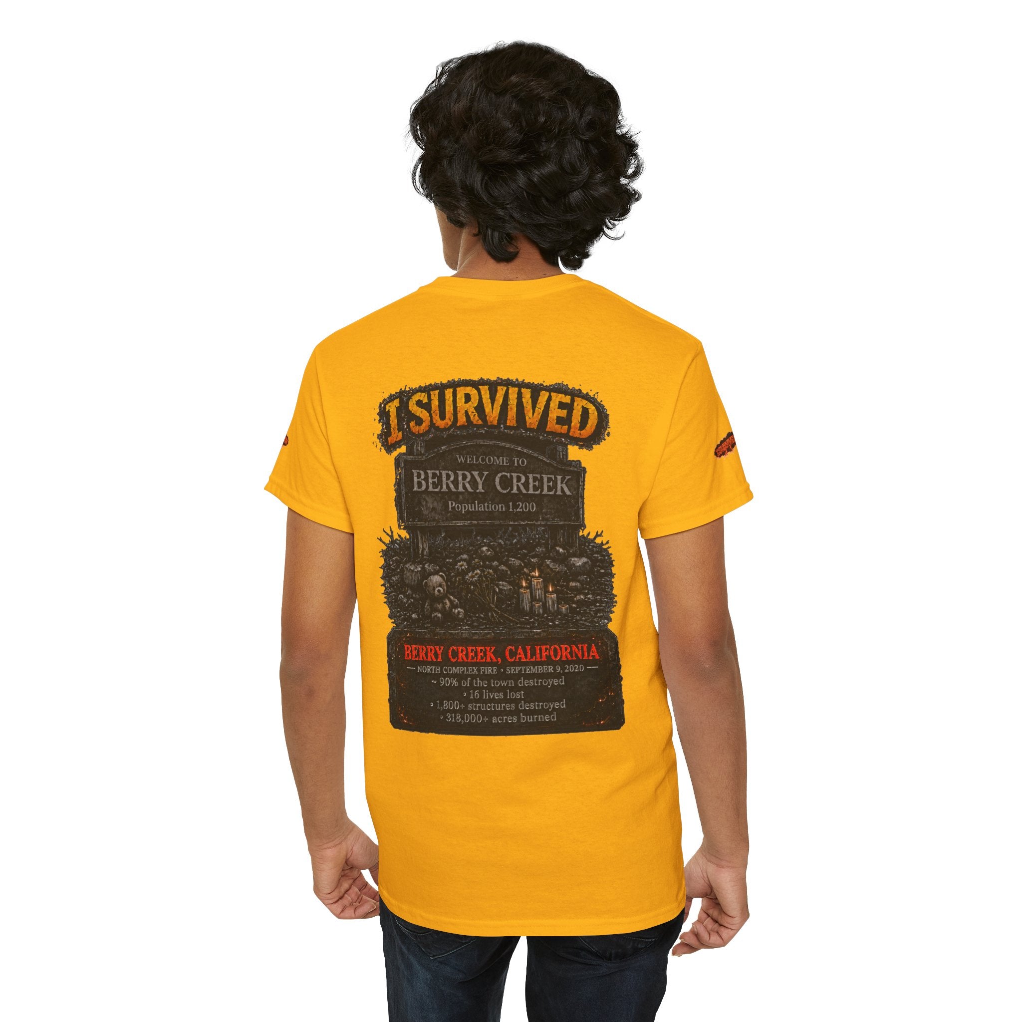 I Survived 2020 — WILDFIRES S2:E1: Special Edition "Berry Creek" Memorial Unisex Heavy Cotton Tee