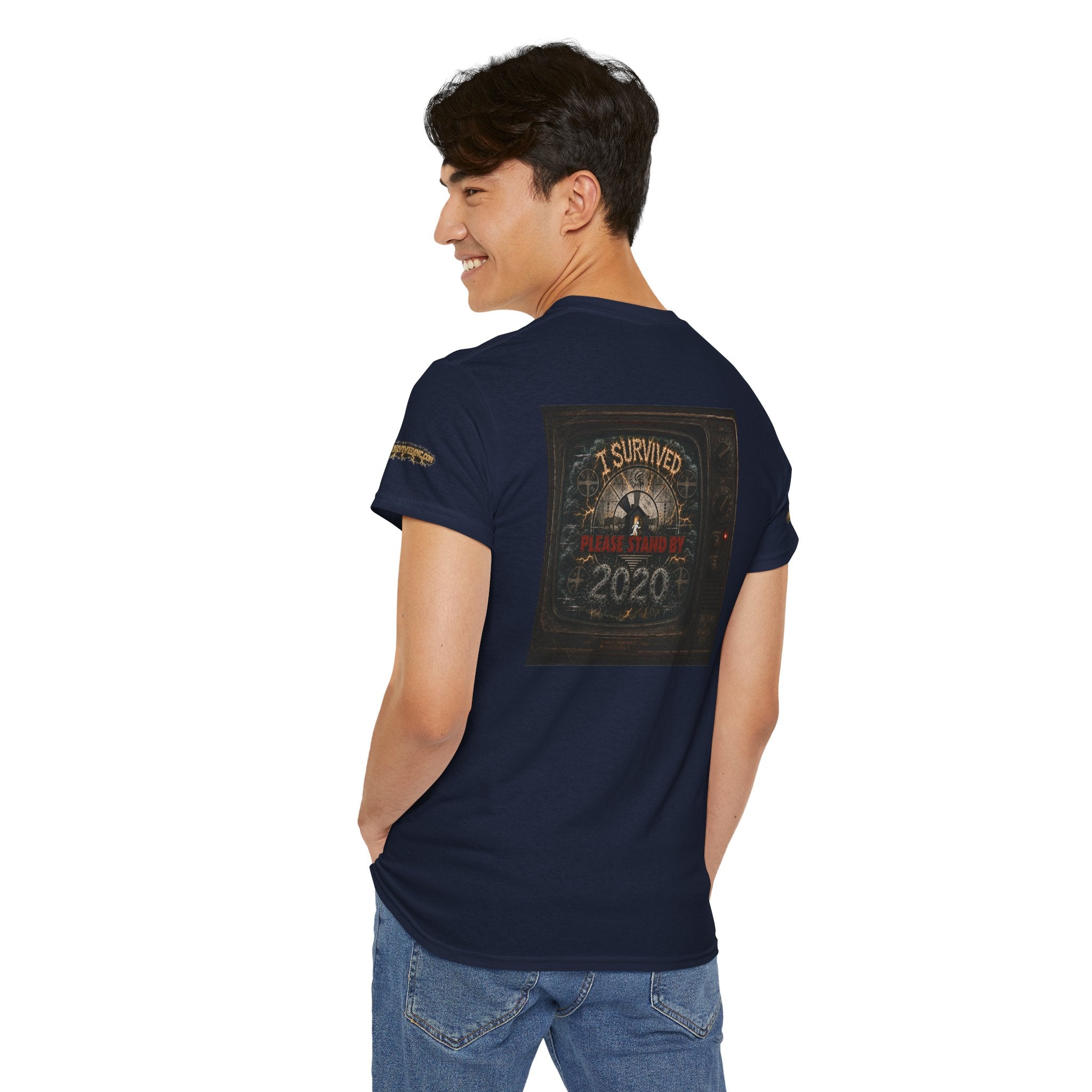 I Survived 2020 — "Please Stand By" Test Pattern Tee Special Edition Summer Premier Unisex Heavy Cotton Tee