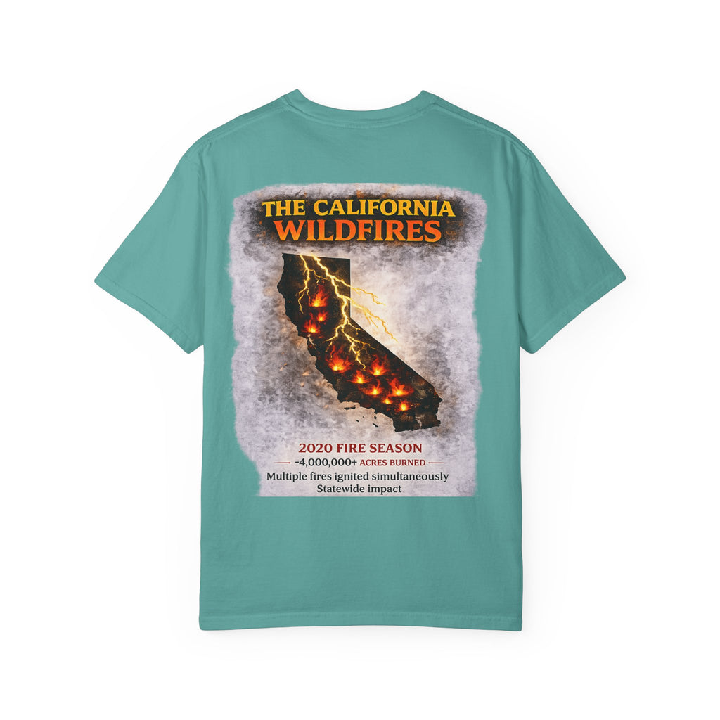 I Survived 2020 — Director's Cut S2:E3 "The California Wildfires" | Wildfire Edition Memorial Unisex Garment-Dyed T-shirt