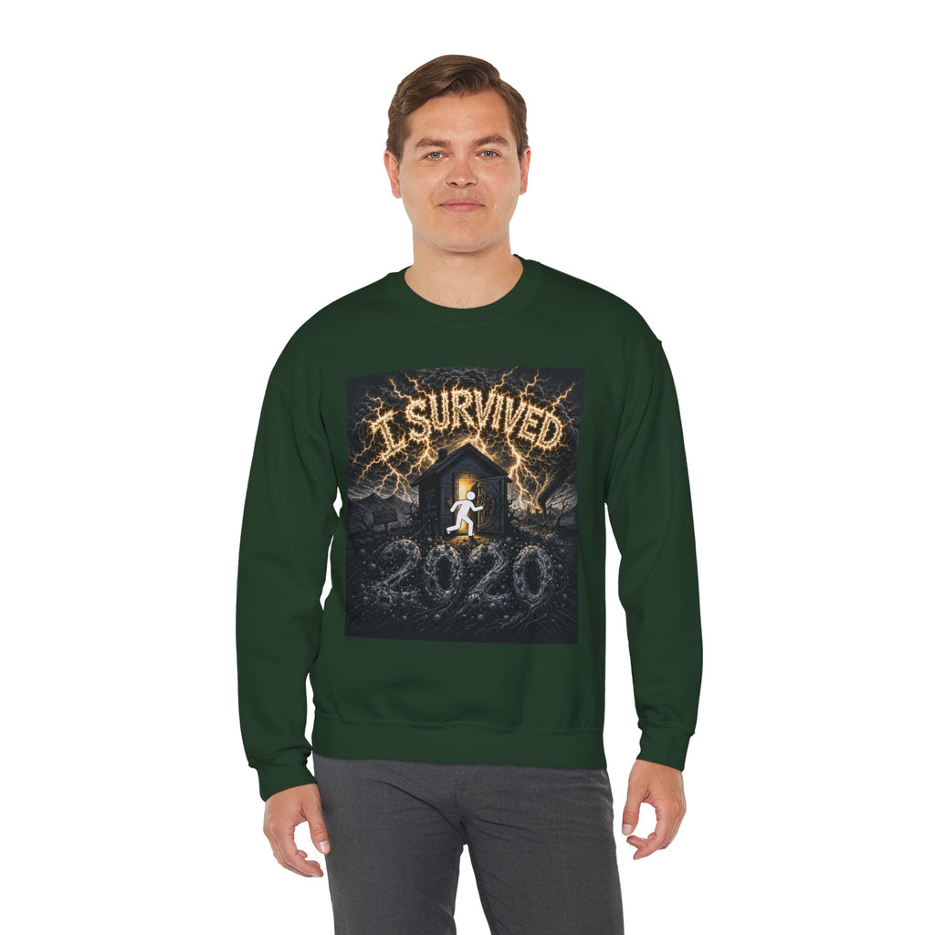 I Survived 2020 — Original Design Teaser Tee | Season 1 Premiere Drop Unisex Heavy Blend™ Crewneck Sweatshirt