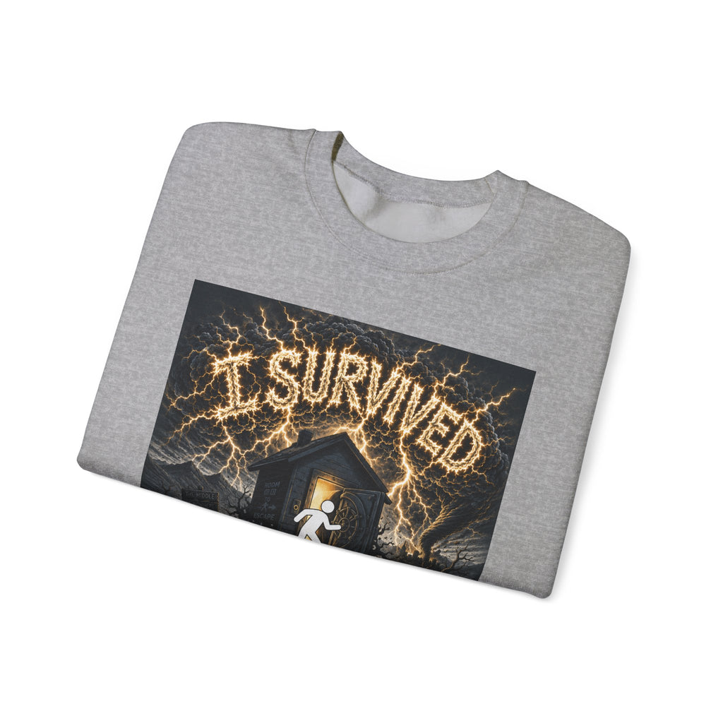 I Survived 2020 — Original Design Teaser Tee | Season 1 Premiere Drop Unisex Heavy Blend™ Crewneck Sweatshirt