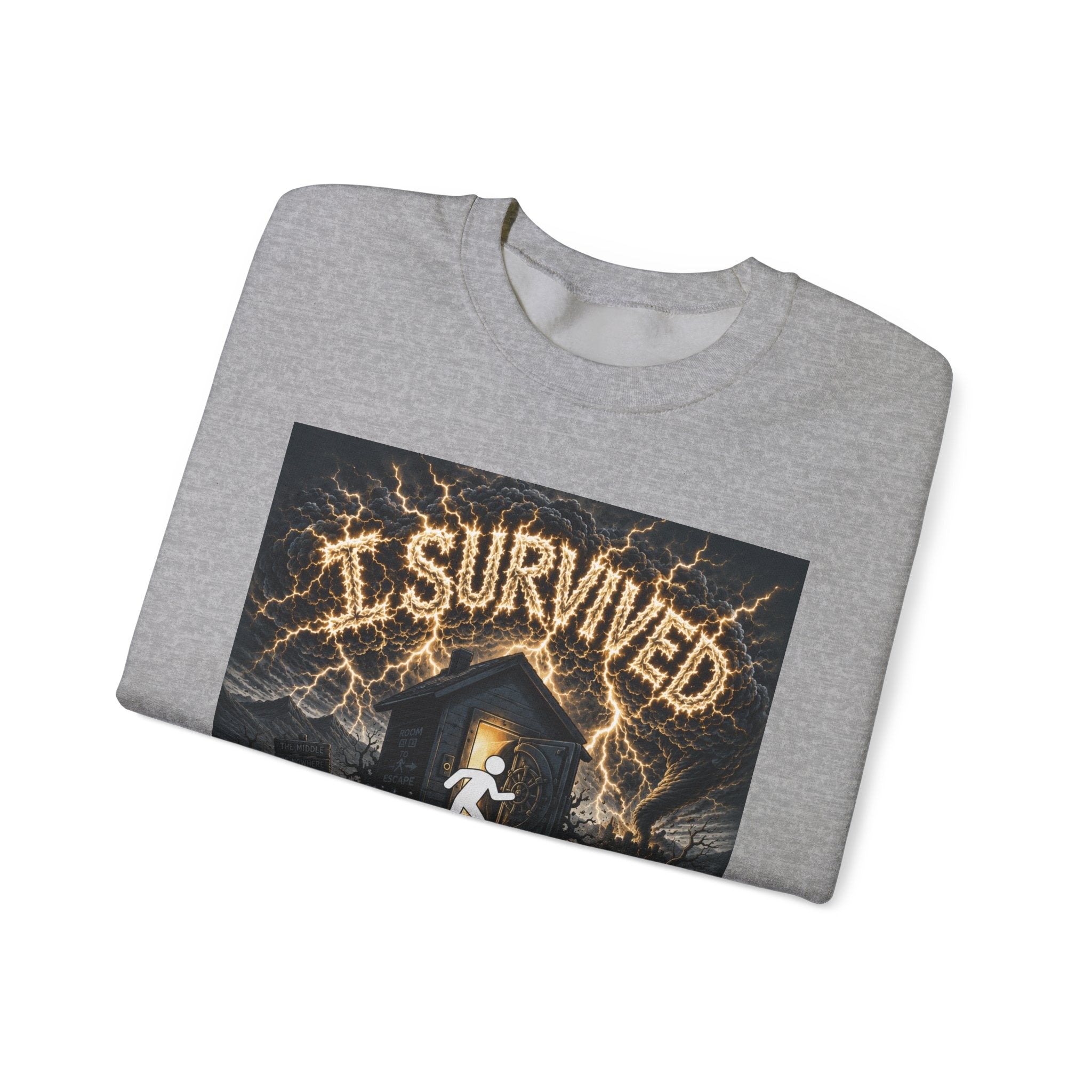 I Survived 2020 — Original Design Teaser Tee | Season 1 Premiere Drop Unisex Heavy Blend™ Crewneck Sweatshirt