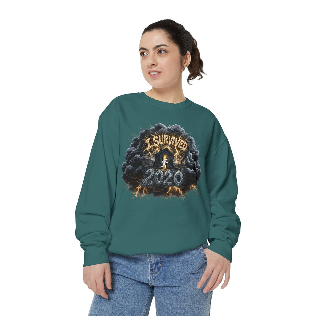 I Survived 2020 — Director's Cut Original Design Teaser Sweatshirt | Season 1 Premiere Drop Unisex Garment-Dyed Sweatshirt