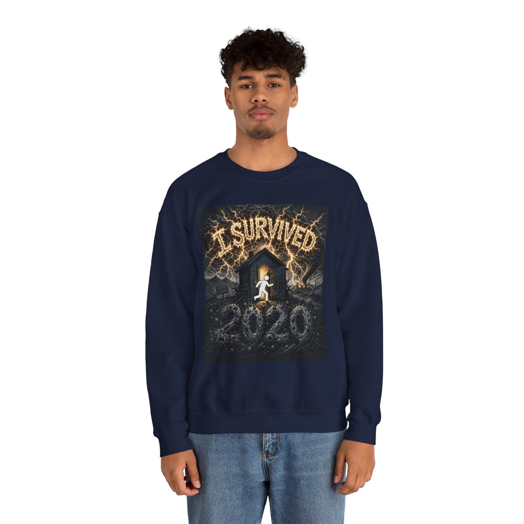 I Survived 2020 — Original Design Teaser Tee | Season 1 Premiere Drop Unisex Heavy Blend™ Crewneck Sweatshirt