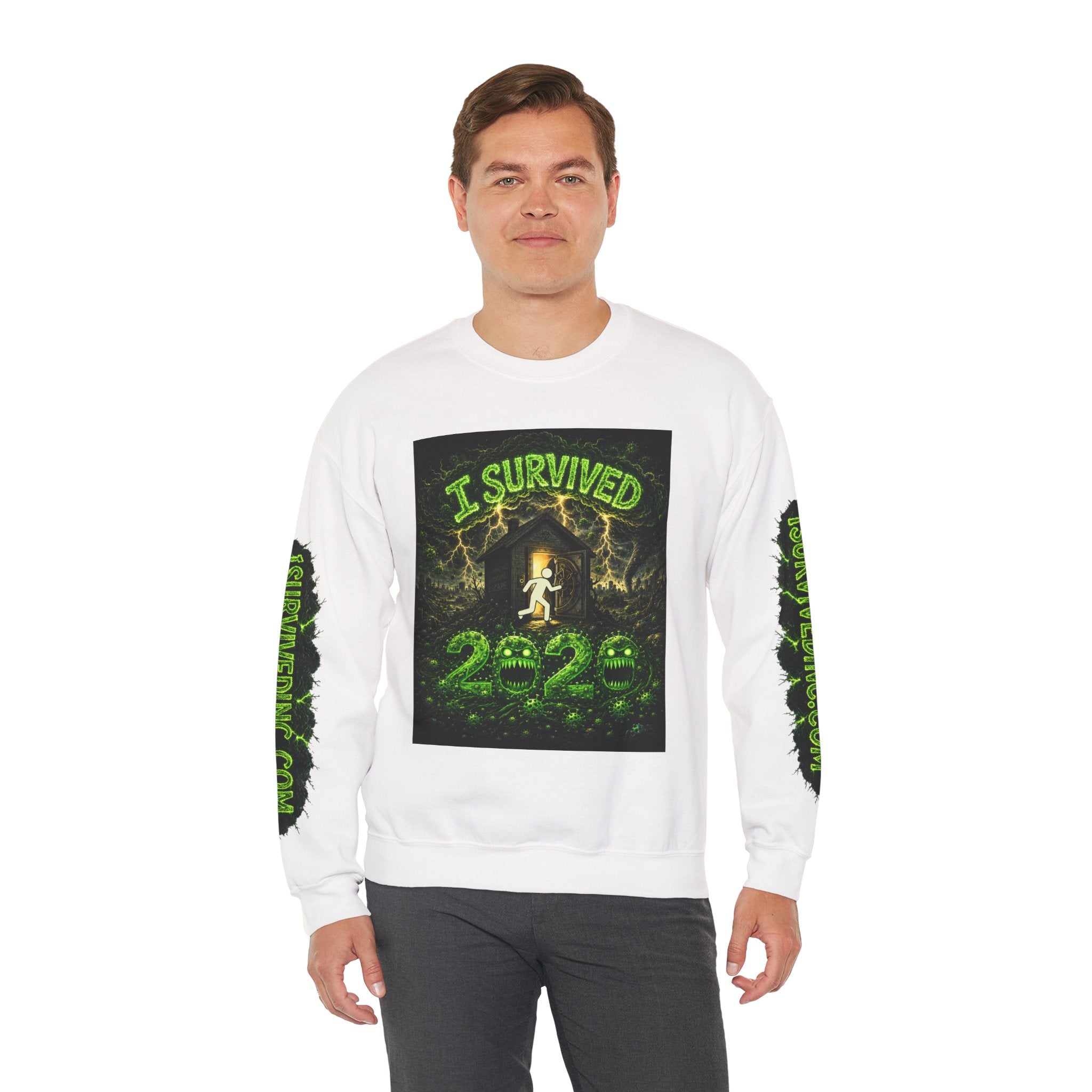 I Survived 2020 — PANDEMIC S1:E2: "The Coming of COVID" Unisex Heavy Blend™ Crewneck Sweatshirt