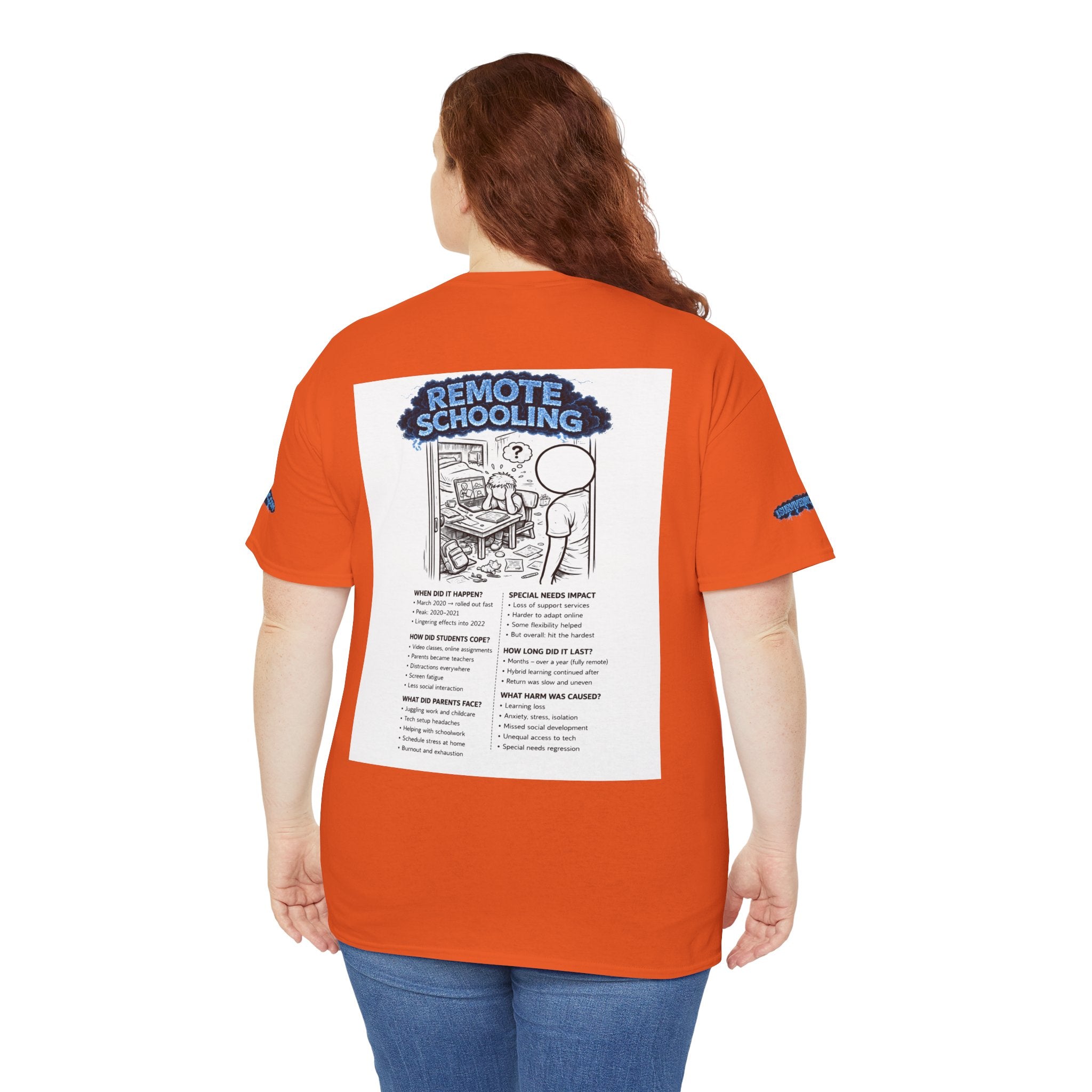 I Survived 2020 — S3:E3 "Remote Schooling" | Lockdown Edition Documentary Unisex Heavy Cotton Tee (SPECIAL EDITION)