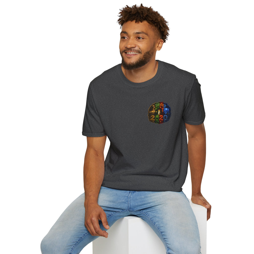 I Survived 2020 — "No Signal" Test Pattern Tee Alien Broadcast Finale Summer Premiere Unisex Softstyle T-Shirt