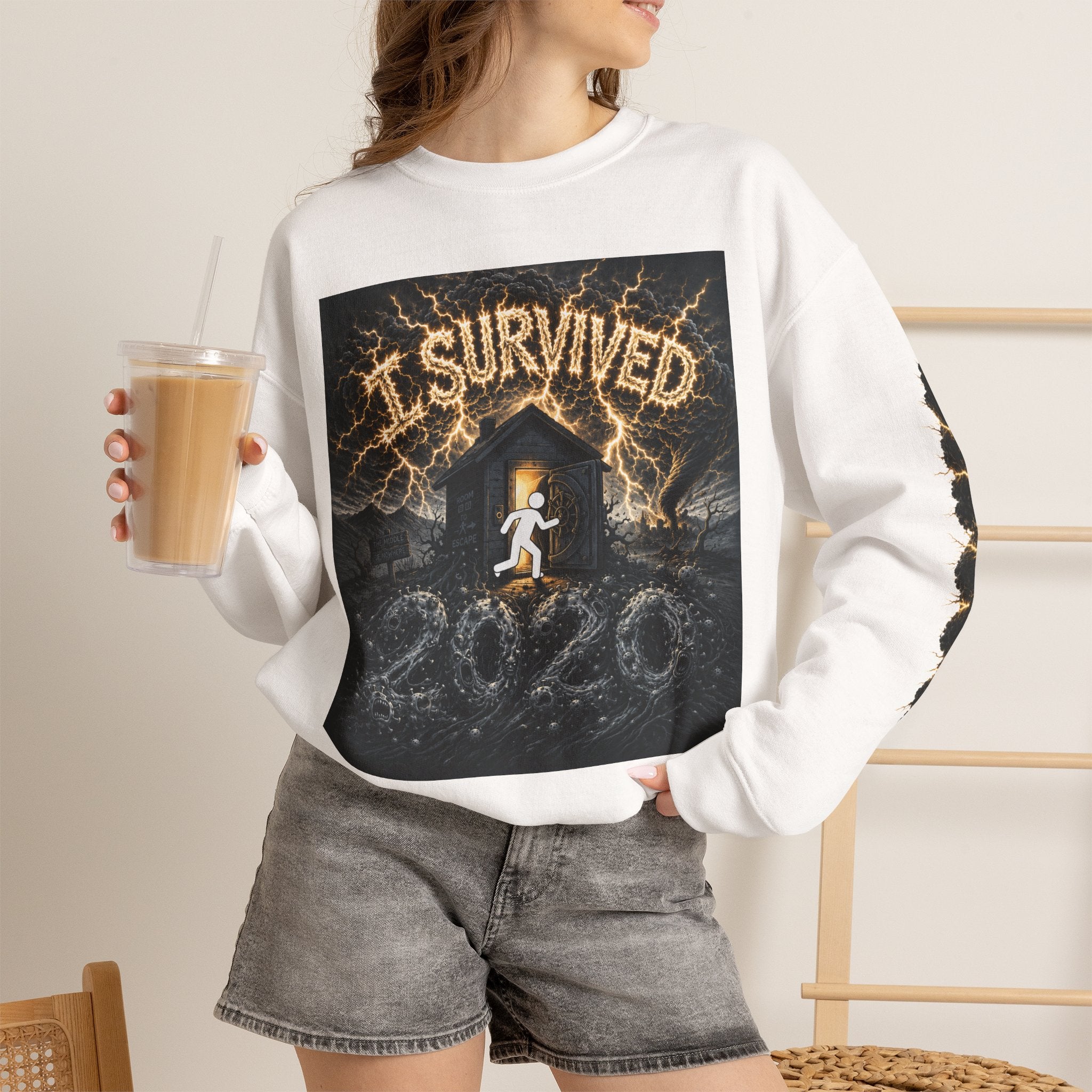 I Survived 2020 — Original PILOT Design: Special Edition Unisex Heavy Blend™ Crewneck Sweatshirt