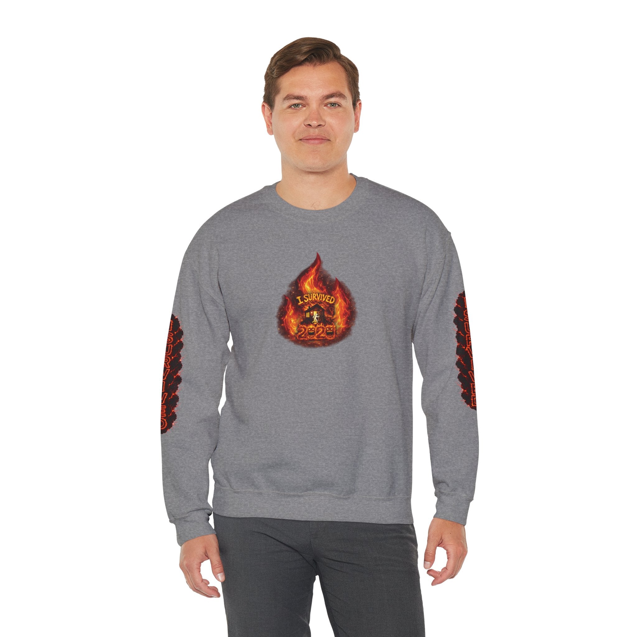 I Survived 2020 — WILDFIRES S2:E3: Director's Cut "The California Wildfires" Memorial Unisex Heavy Blend™ Crewneck Sweatshirt