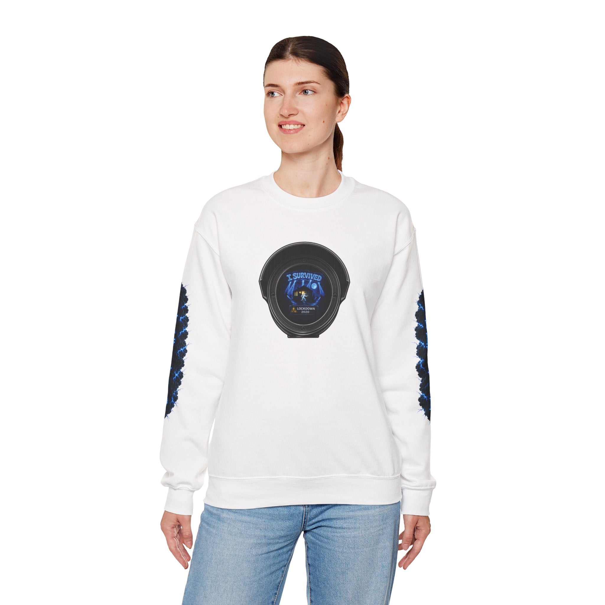 I Survived 2020 — LOCKDOWN S3:E3: Director's Cut Special Edition "Remote Schooling" Unisex Heavy Blend™ Crewneck Sweatshirt