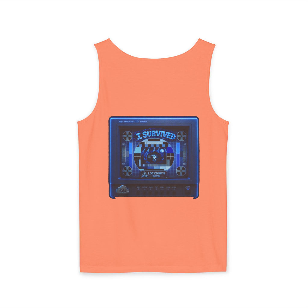 I Survived 2020 — "Please Stand By" Test Pattern Tee Lockdown Special Edition Summer Exclusive Unisex Garment-Dyed Tank Top