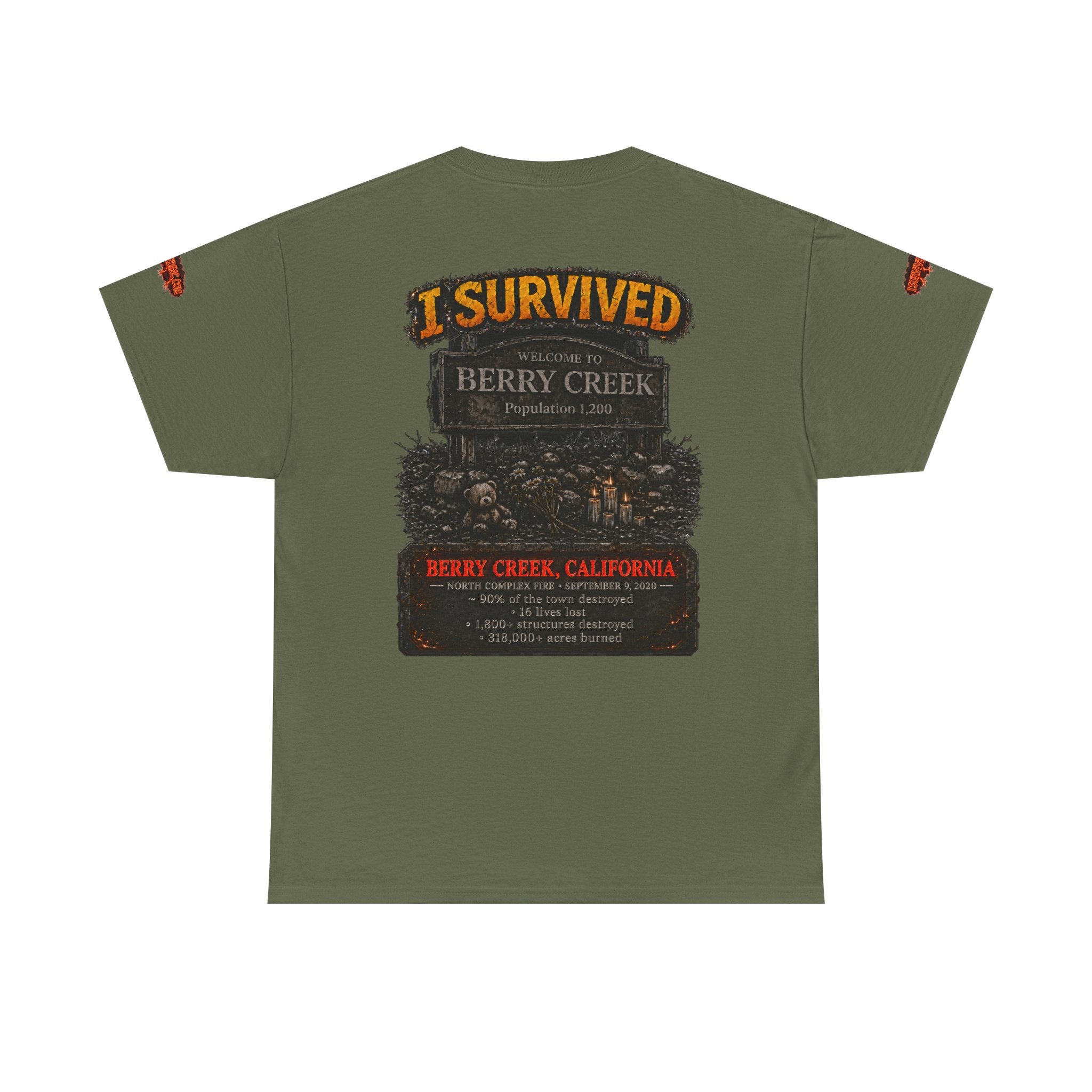 I Survived 2020 — Director's Cut S2:E1 "Berry Creek" | Wildfire Edition Memorial Unisex Heavy Cotton Tee (SPECIAL EDITION)