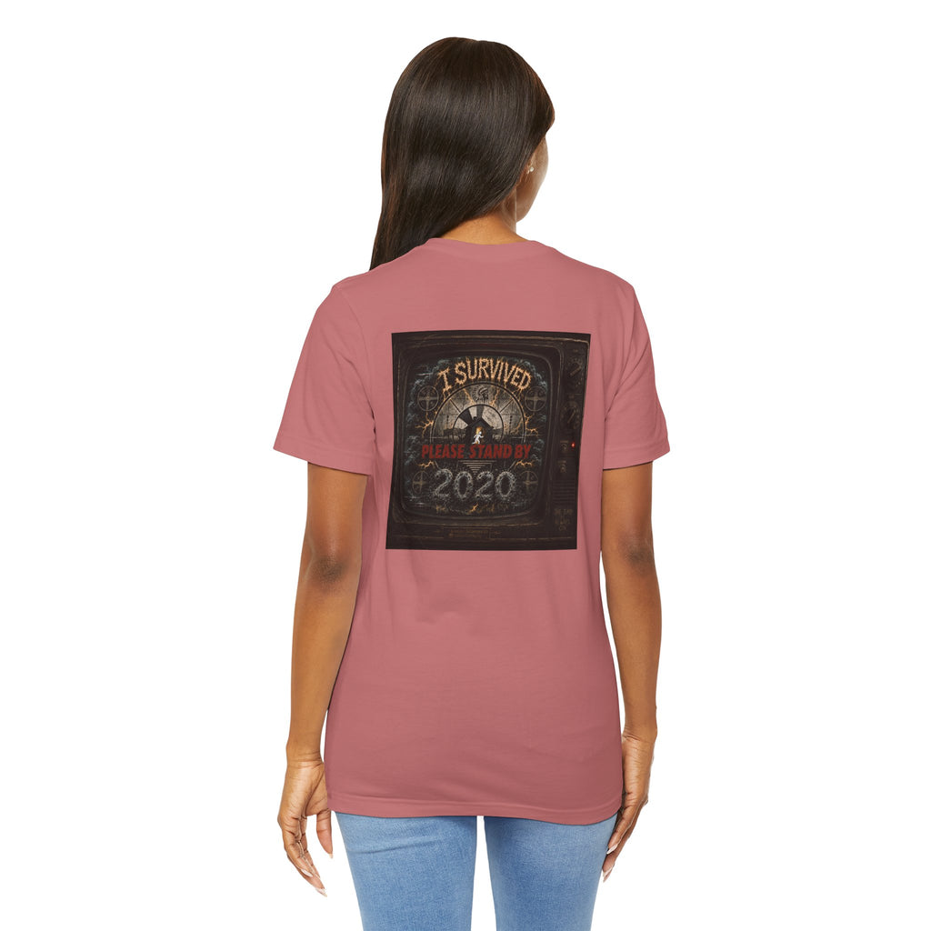 I Survived 2020 — "Please Stand By" Test Pattern Tee Summer Premier Unisex Jersey Short Sleeve Tee