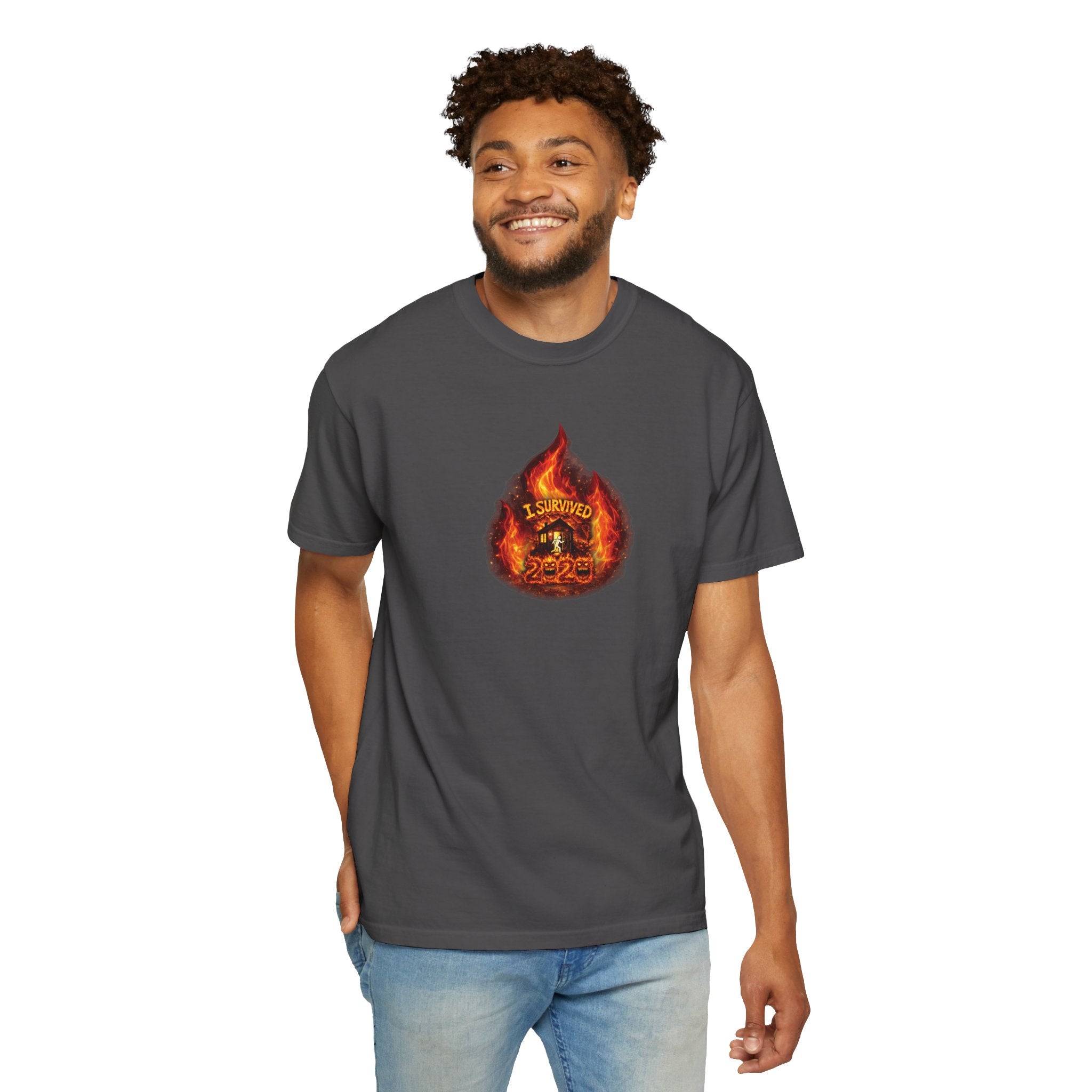 I Survived 2020 — WILDFIRES S2:E1: Director's Cut "Berry Creek" Memorial Unisex Garment-Dyed T-shirt