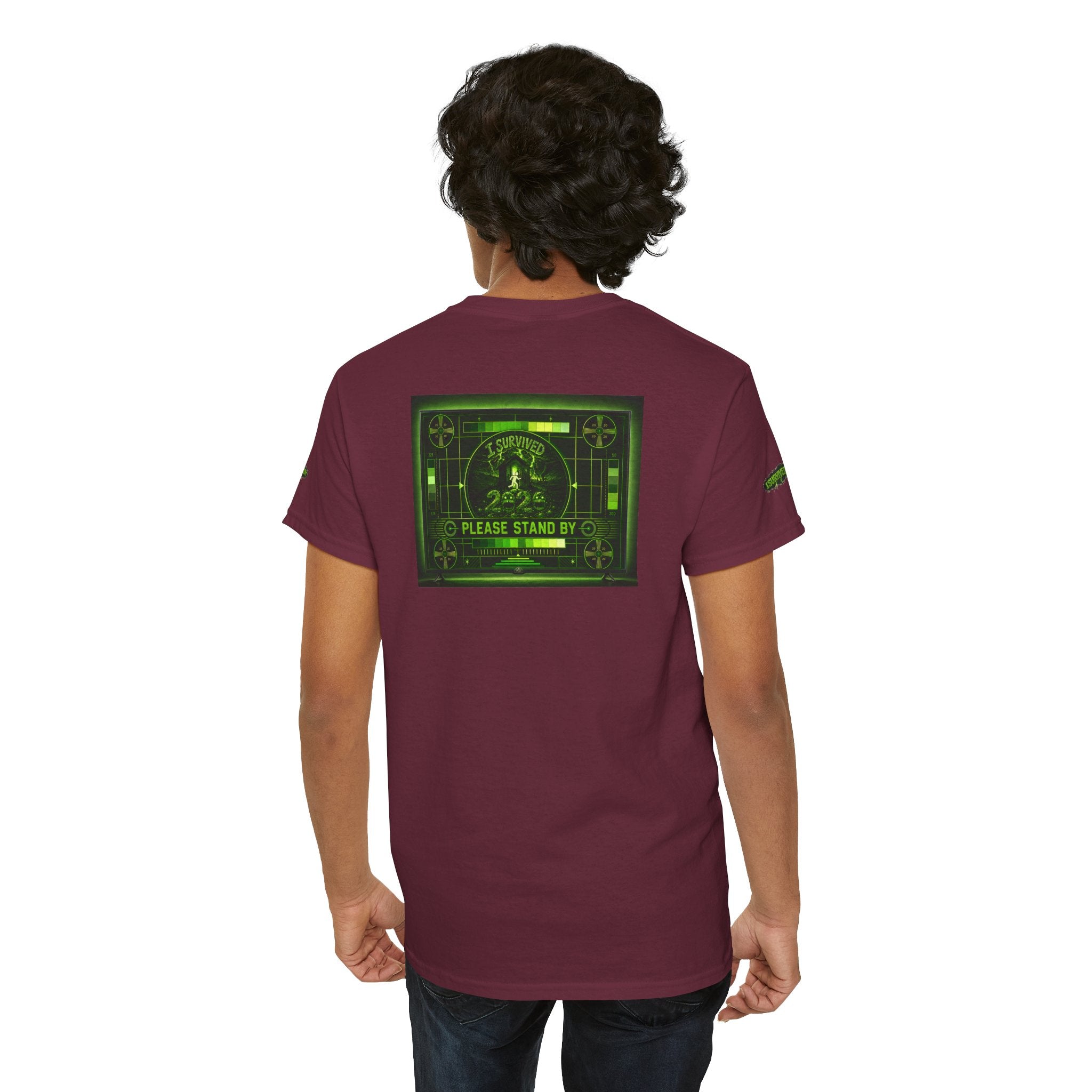 I Survived 2020 — "Please Stand By" Test Pattern Toxic Signal Tee Special Edition Summer Premiere Unisex Heavy Cotton Tee