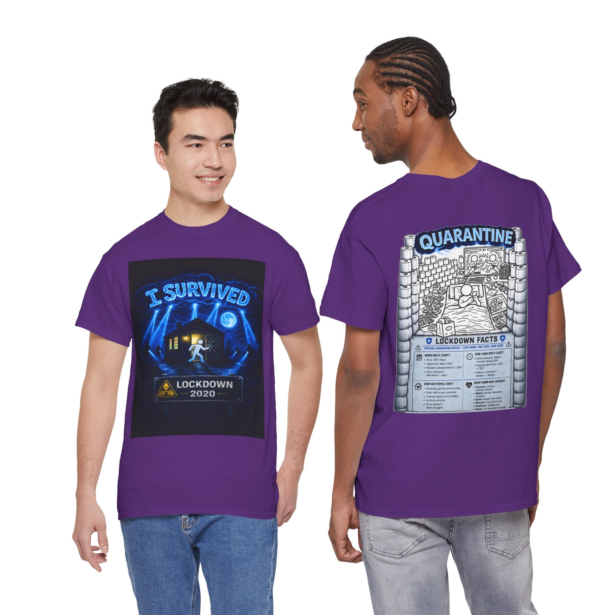 I Survived 2020 — LOCKDOWN S3:E1: "Quarantine" Unisex Heavy Cotton Tee