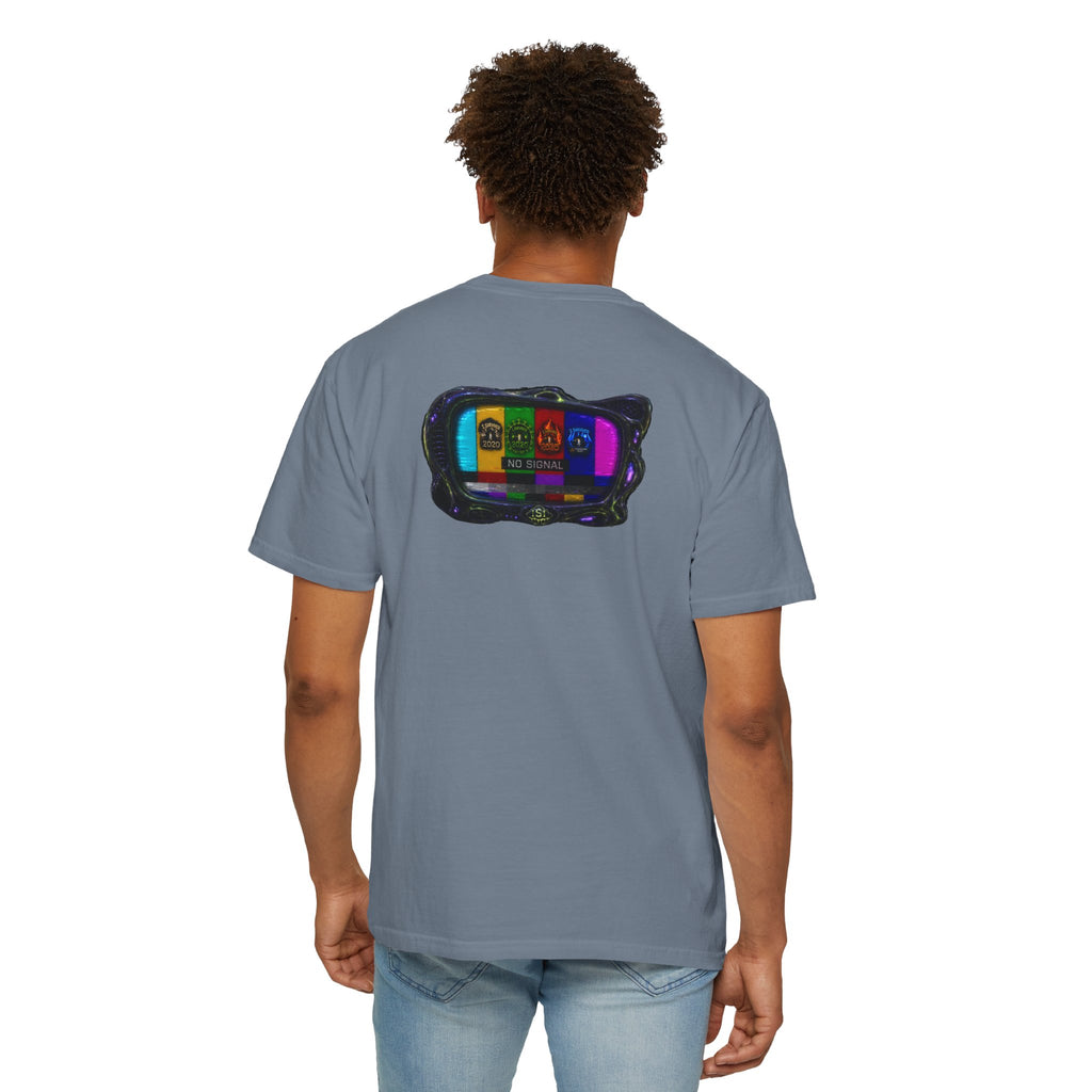 I Survived 2020 — "No Signal" Test Pattern Tee Alien Broadcast Finale Summer Premiere Unisex Garment-Dyed T-shirt