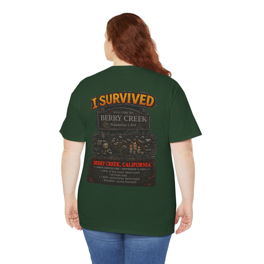 I Survived 2020 — Director's Cut S2:E1 "Berry Creek" | Wildfire Edition Memorial Unisex Heavy Cotton Tee