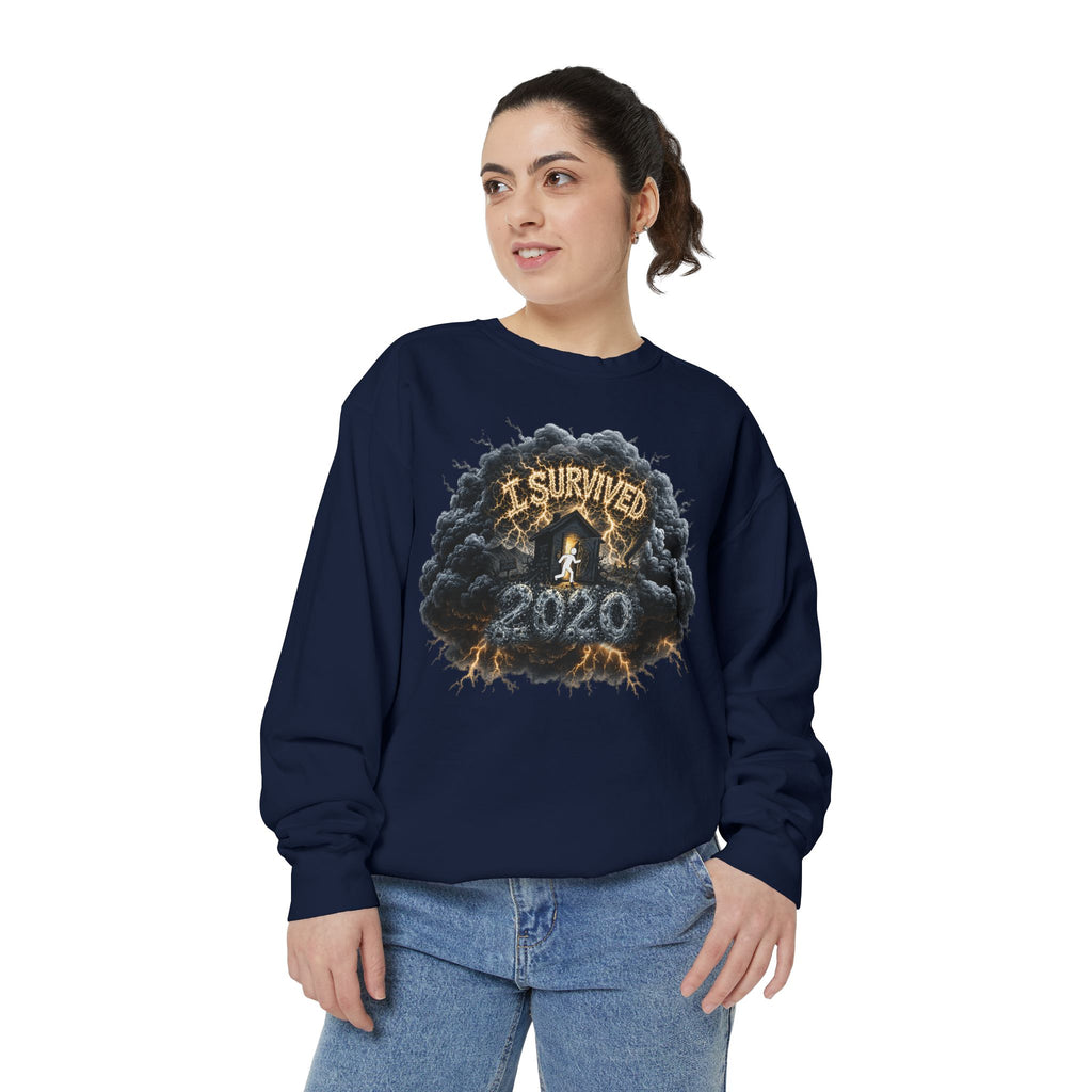 I Survived 2020 — Director's Cut Original Design Teaser Sweatshirt | Season 1 Premiere Drop Unisex Garment-Dyed Sweatshirt