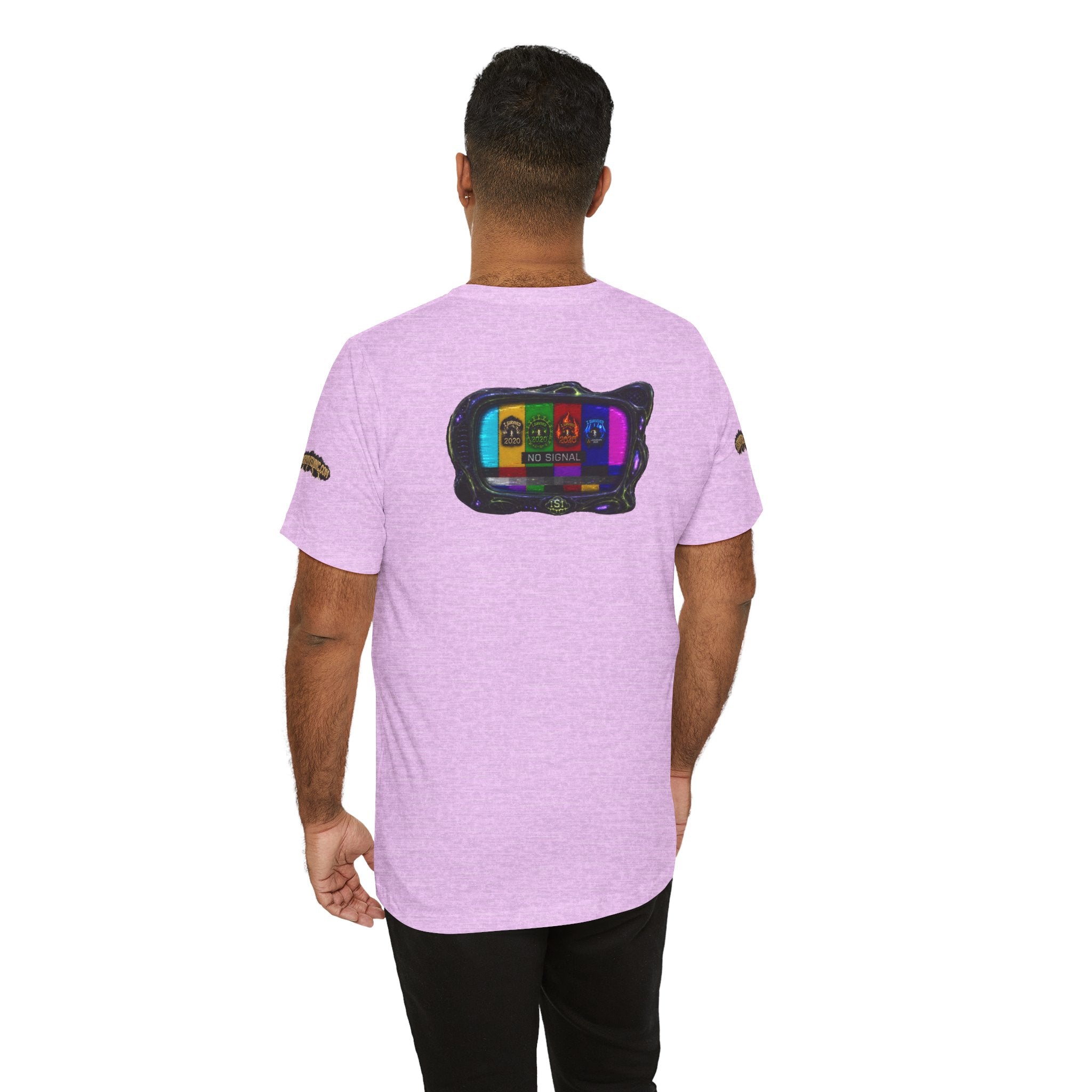 I Survived 2020 — "No Signal" Test Pattern Tee Alien Broadcast Finale Summer Premiere Unisex Jersey Short Sleeve Tee
