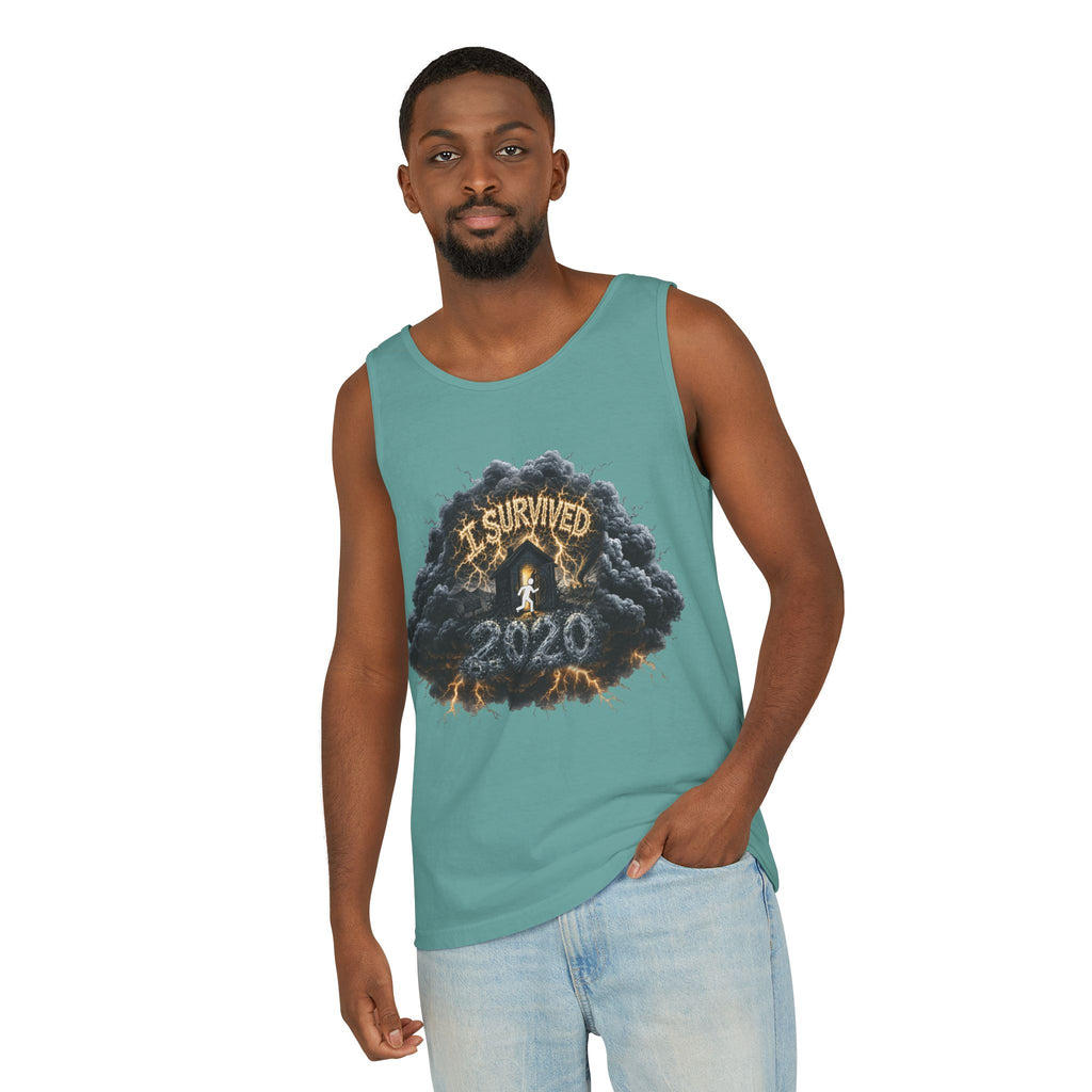 I Survived 2020 — Director's Cut Original Design Teaser Tee | Season 1 Premiere Drop Unisex Garment-Dyed Tank Top