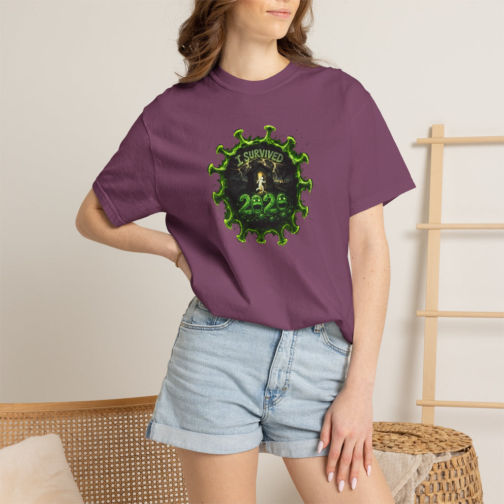 I Survived 2020 —  PANDEMIC S1:E1: Director's Cut "COVID-19: The Coronavirus" Unisex Garment-Dyed T-shirt