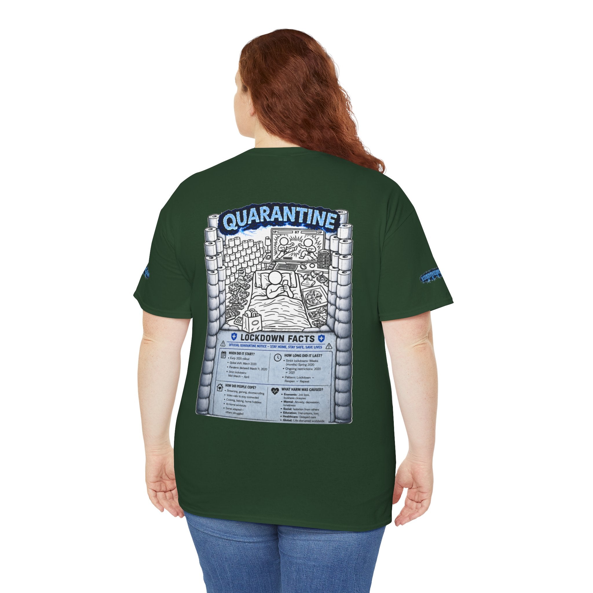 I Survived 2020 — LOCKDOWN S3:E1: Special Edition "Quarantine" Unisex Heavy Cotton Tee