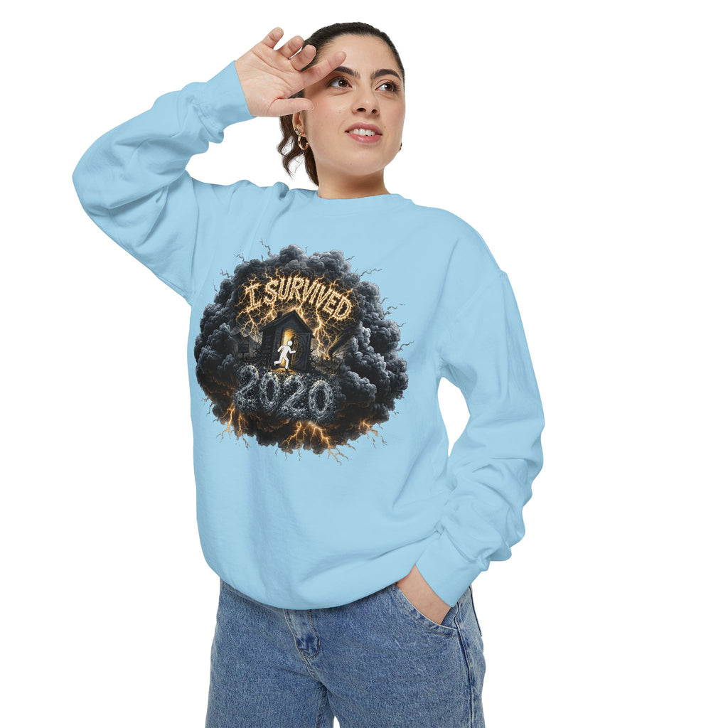 I Survived 2020 — Director's Cut Original Design Teaser Sweatshirt | Season 1 Premiere Drop Unisex Garment-Dyed Sweatshirt