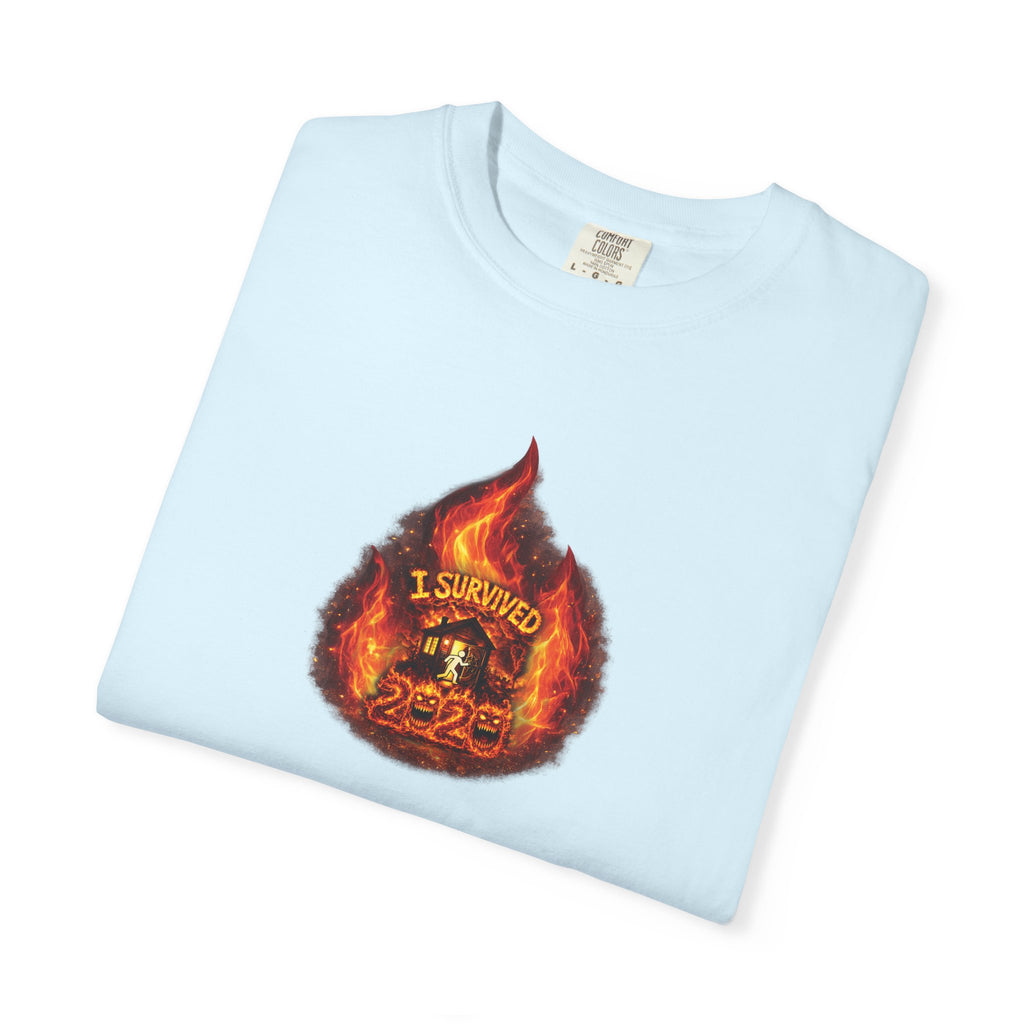 I Survived 2020 — WILDFIRES S2:E2: Director's Cut "The Bobcat Fire" Memorial Unisex Garment-Dyed T-shirt