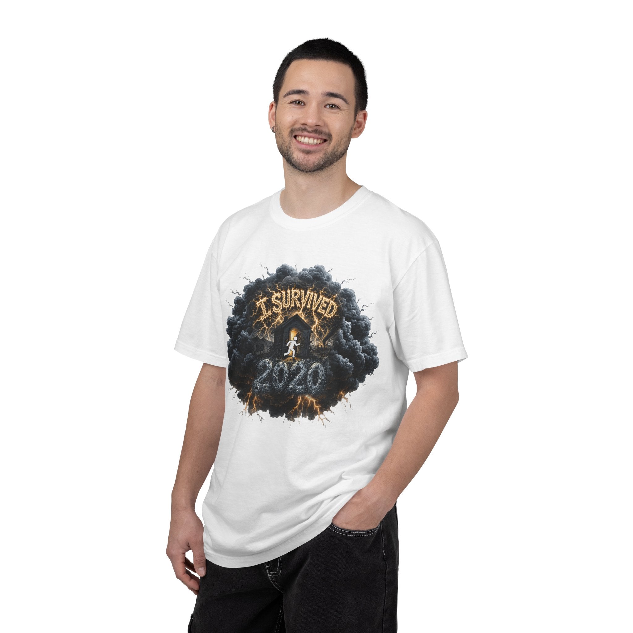 I Survived 2020 — Original Design Teaser Tee | Season 1 Premiere Drop Unisex Garment-Dyed T-shirt