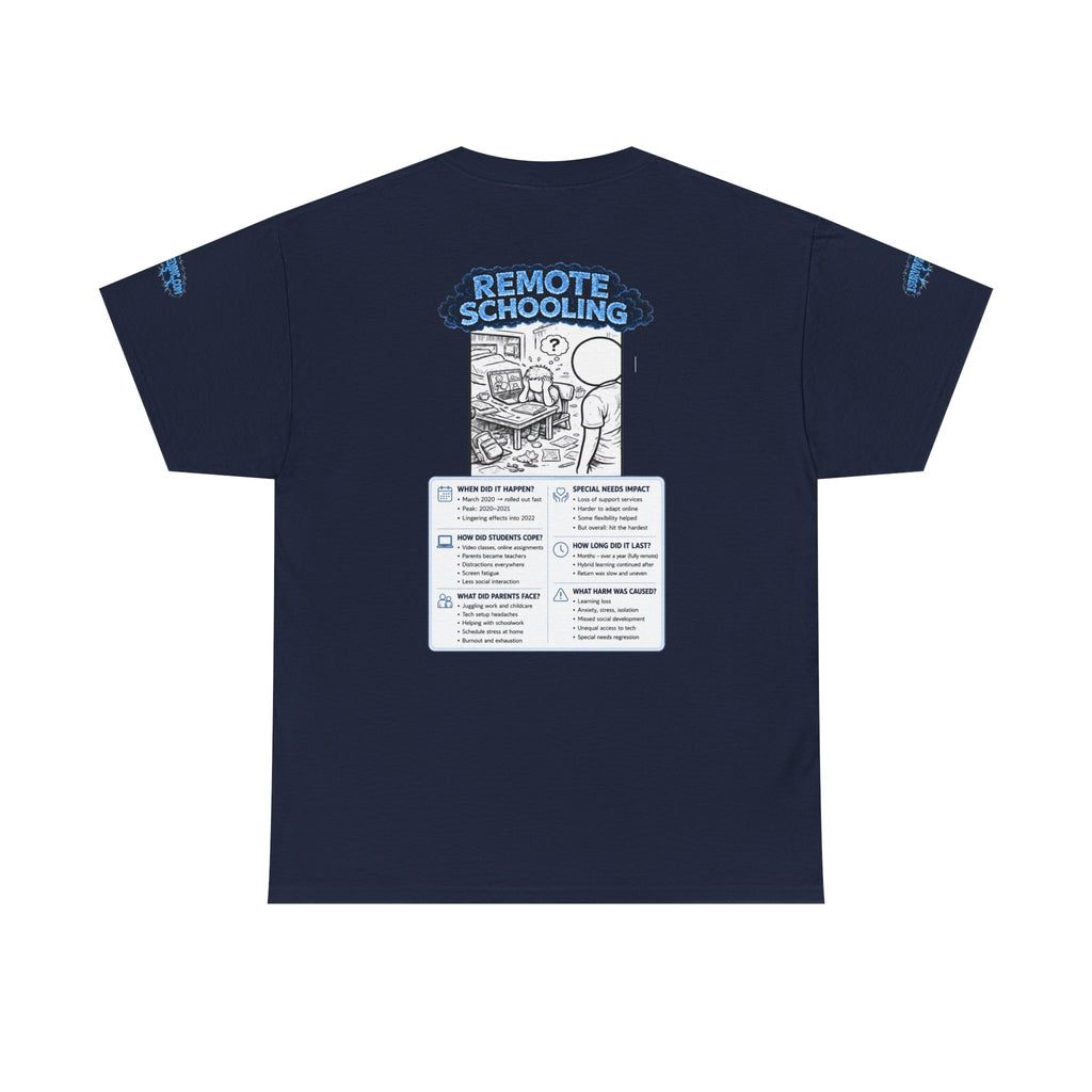 I Survived 2020 — LOCKDOWN S3:E3: Special Edition "Remote Schooling" Unisex Heavy Cotton Tee