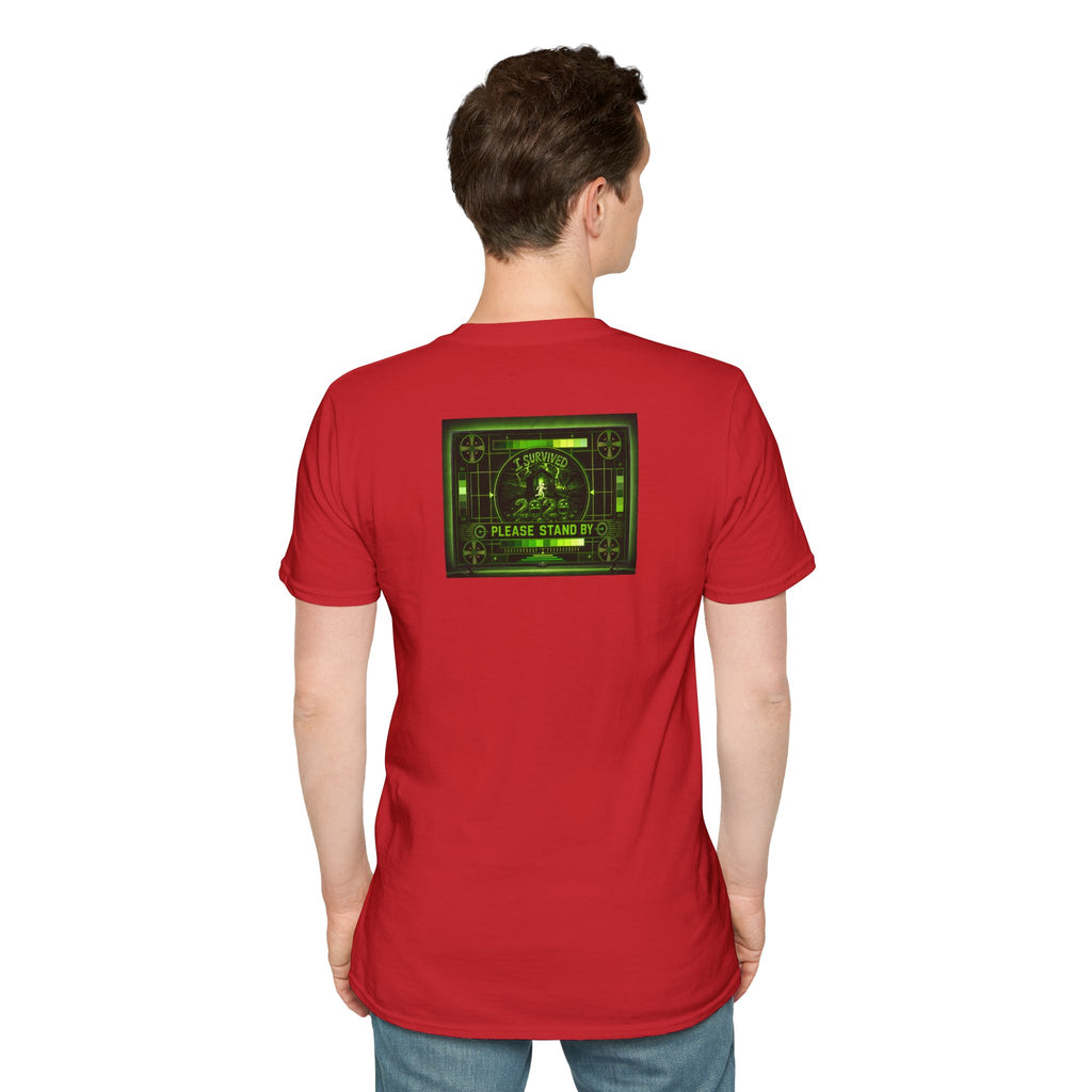 I Survived 2020 — "Please Stand By" Test Pattern Toxic Signal Tee Summer Premiere Unisex Softstyle T-Shirt