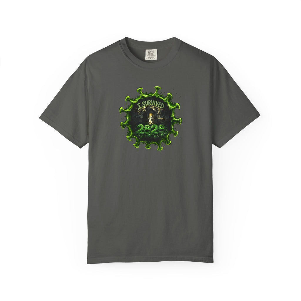 I Survived 2020 —  PANDEMIC S1:E1: Director's Cut "COVID-19: The Coronavirus" Unisex Garment-Dyed T-shirt