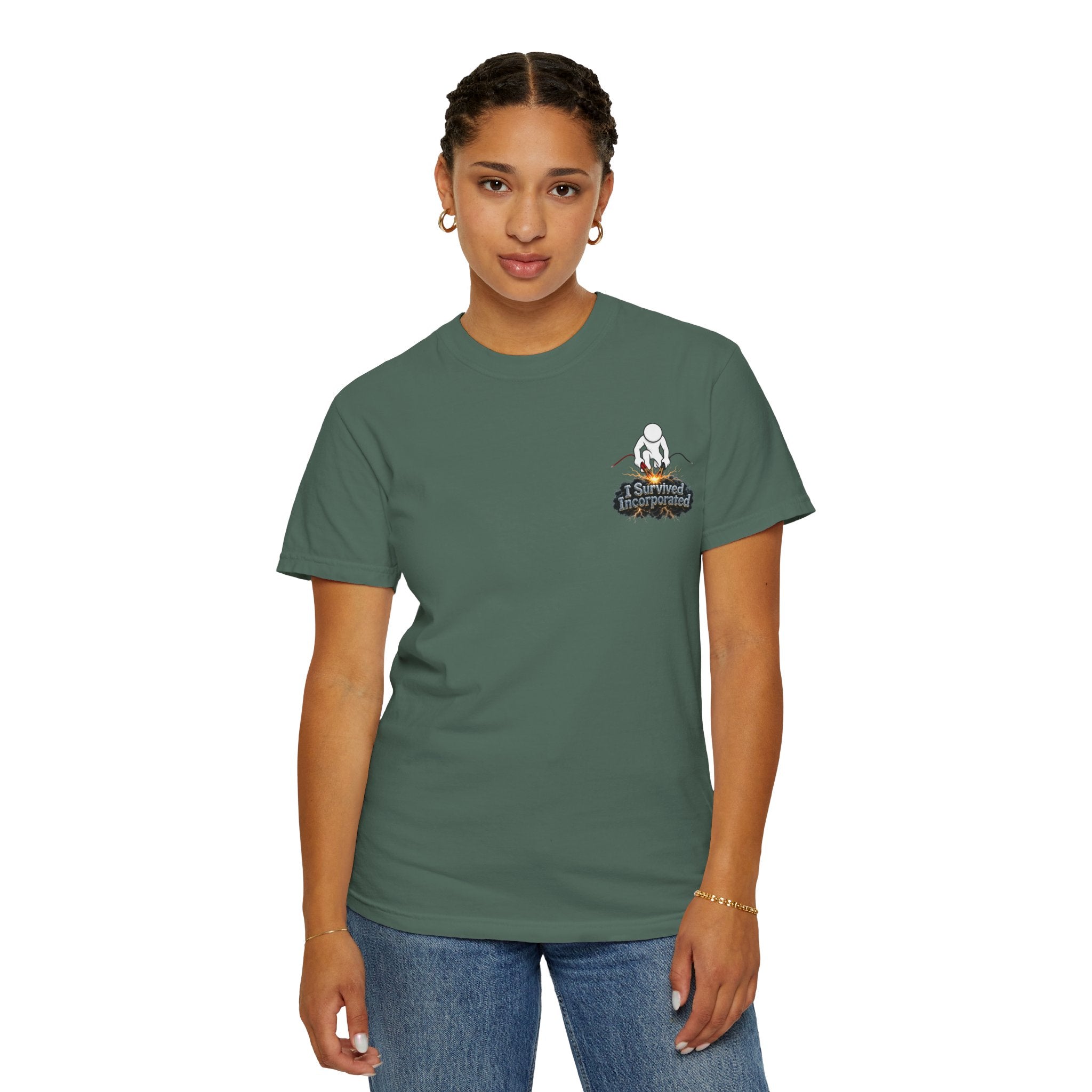 I Survived 2020 — "Please Stand By" Test Pattern Tee Summer Premier Unisex Garment-Dyed T-shirt