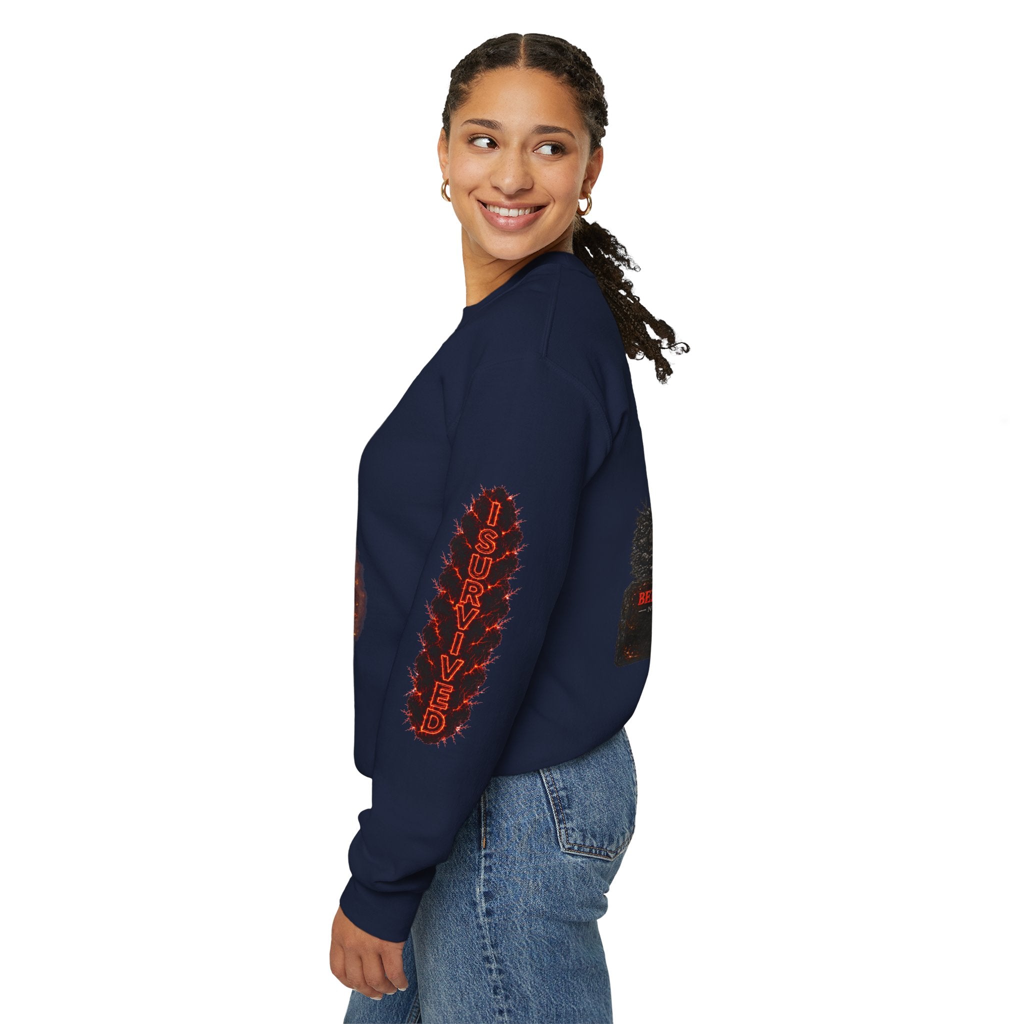 I Survived 2020 — Director's Cut S2:E1 "Berry Creek" | Wildfire Edition Memorial Unisex Heavy Blend™ Crewneck Sweatshirt