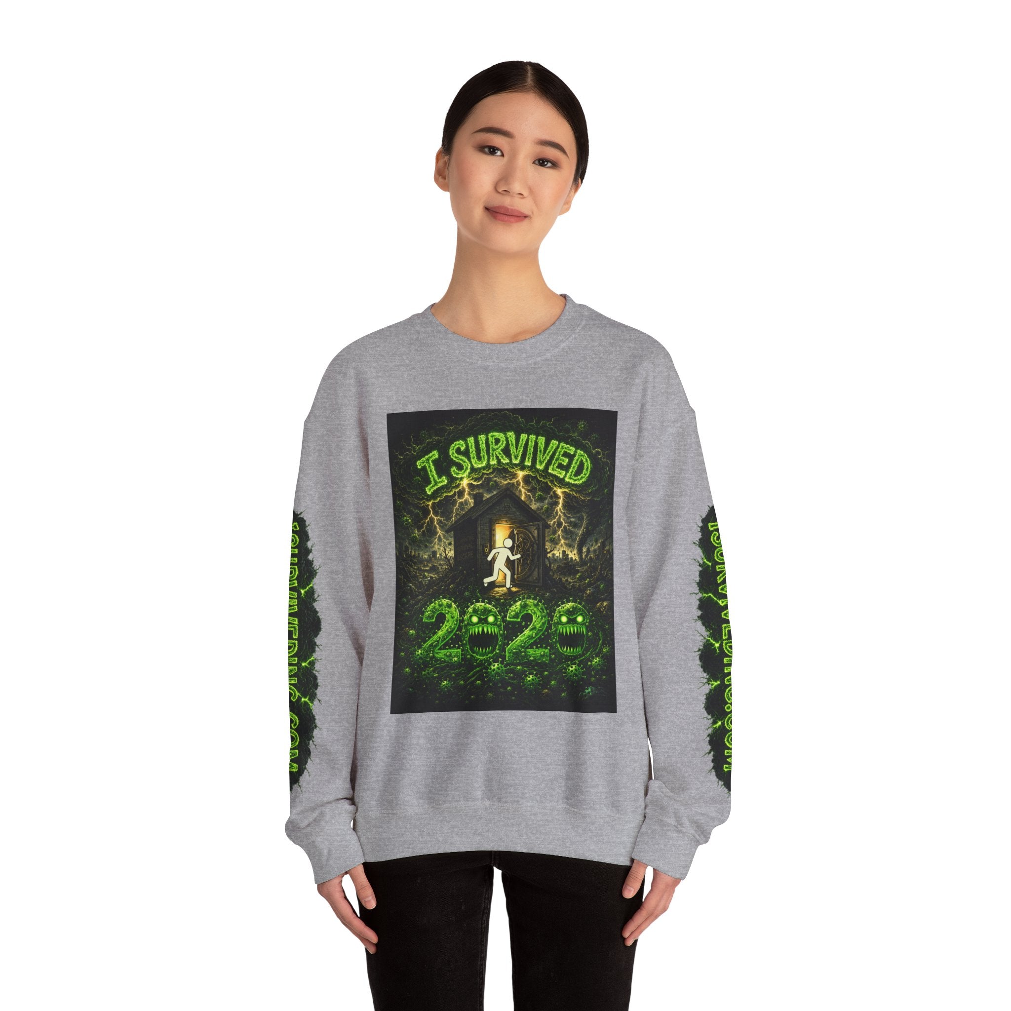 I Survived 2020 — S1:E4 "Mask Madness Mayhem Moment" | Pandemic Edition Unisex Heavy Blend™ Crewneck Sweatshirt