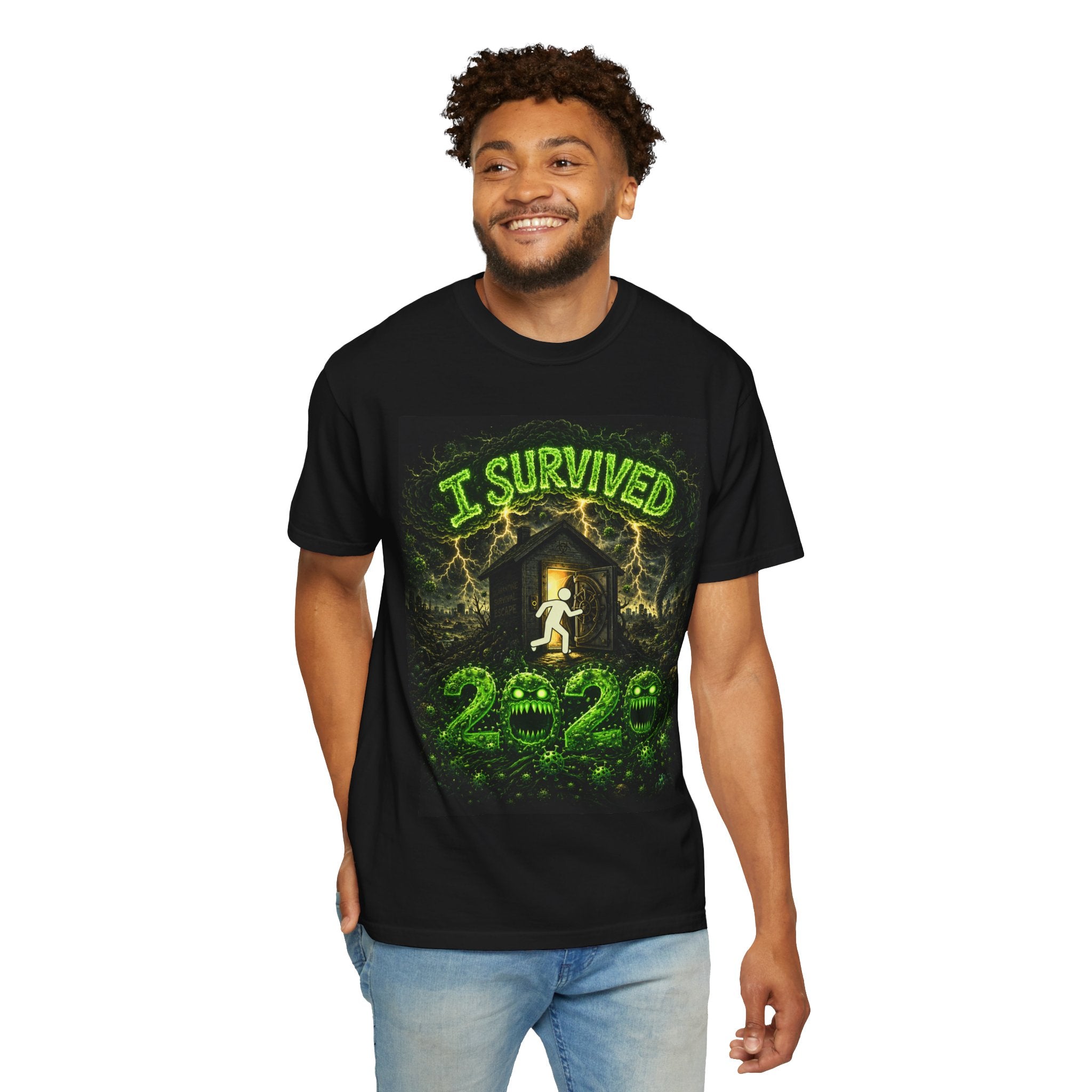 I Survived 2020 — S1:E1 "COVID-19: The Coronavirus" | Pandemic Edition Unisex Garment-Dyed T-shirt