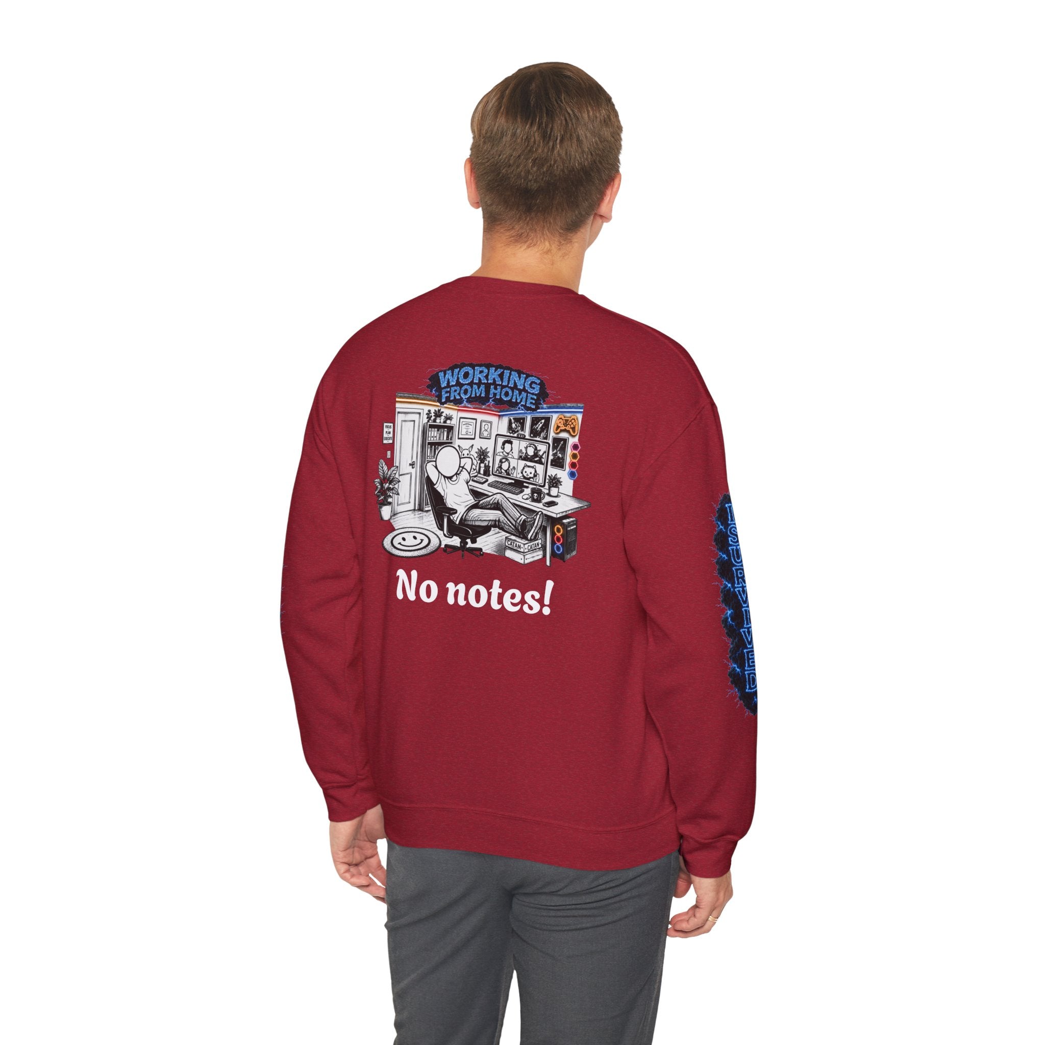 I Survived 2020 — LOCKDOWN S3:E4: Director's Cut "Working From Home" Unisex Heavy Blend™ Crewneck Sweatshirt