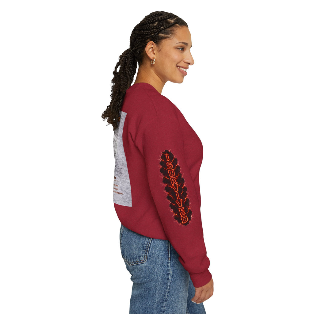 I Survived 2020 — WILDFIRES S2:E4: Director's Cut "Western U.S. Wildfire Season" Memorial Unisex Heavy Blend™ Crewneck Sweatshirt