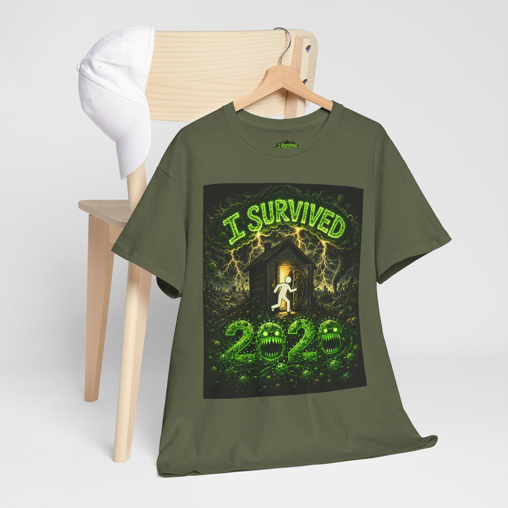 I Survived 2020 — S1:E2 "The Coming of COVID" | Pandemic Edition Unisex Heavy Cotton Tee