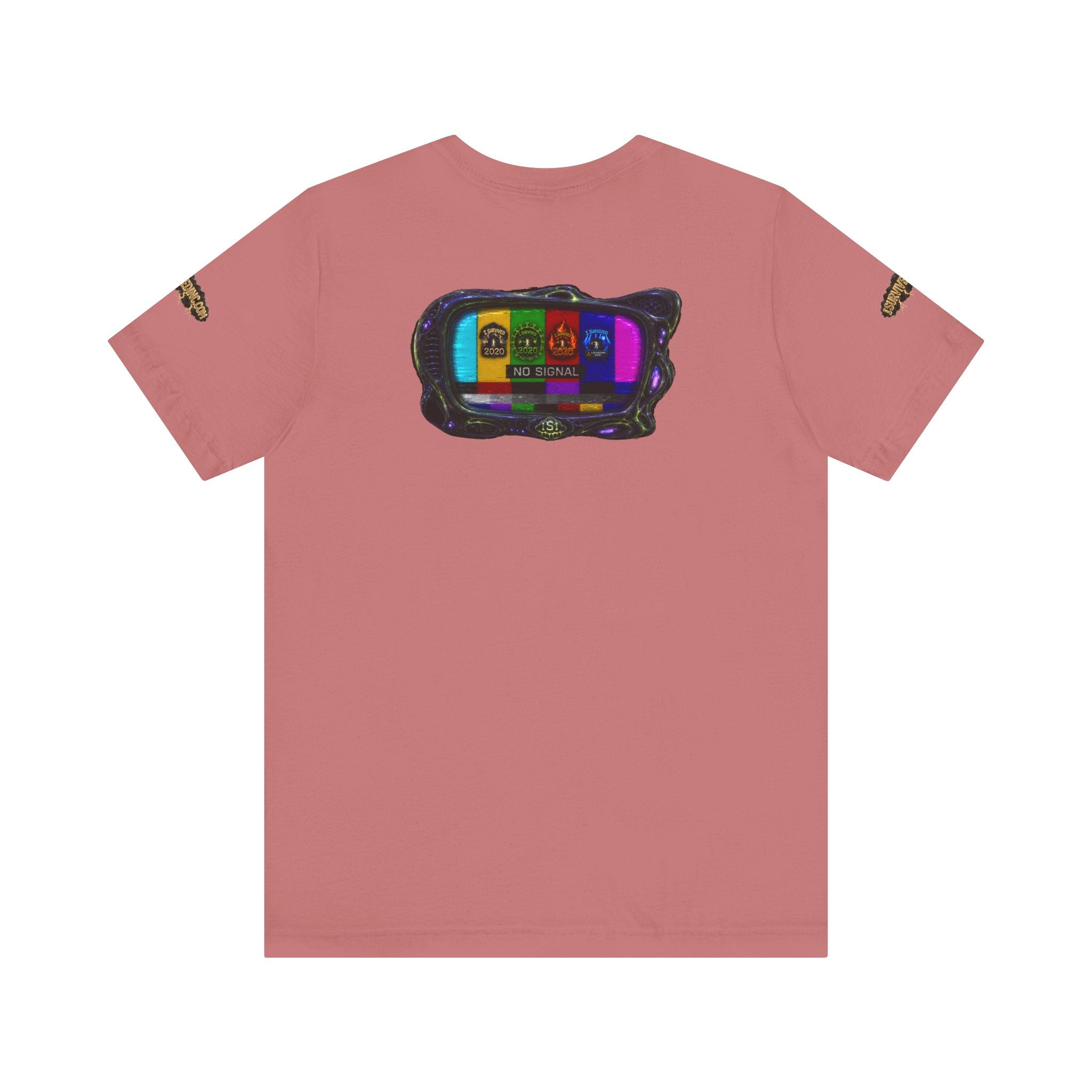 I Survived 2020 — "No Signal" Test Pattern Tee Alien Broadcast Finale Summer Premiere Unisex Jersey Short Sleeve Tee