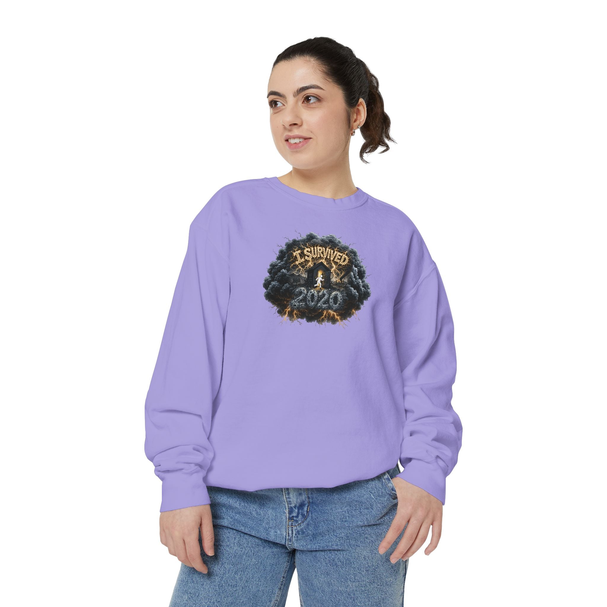 I Survived 2020 — Original PILOT Design: Director's Cut Unisex Garment-Dyed Sweatshirt