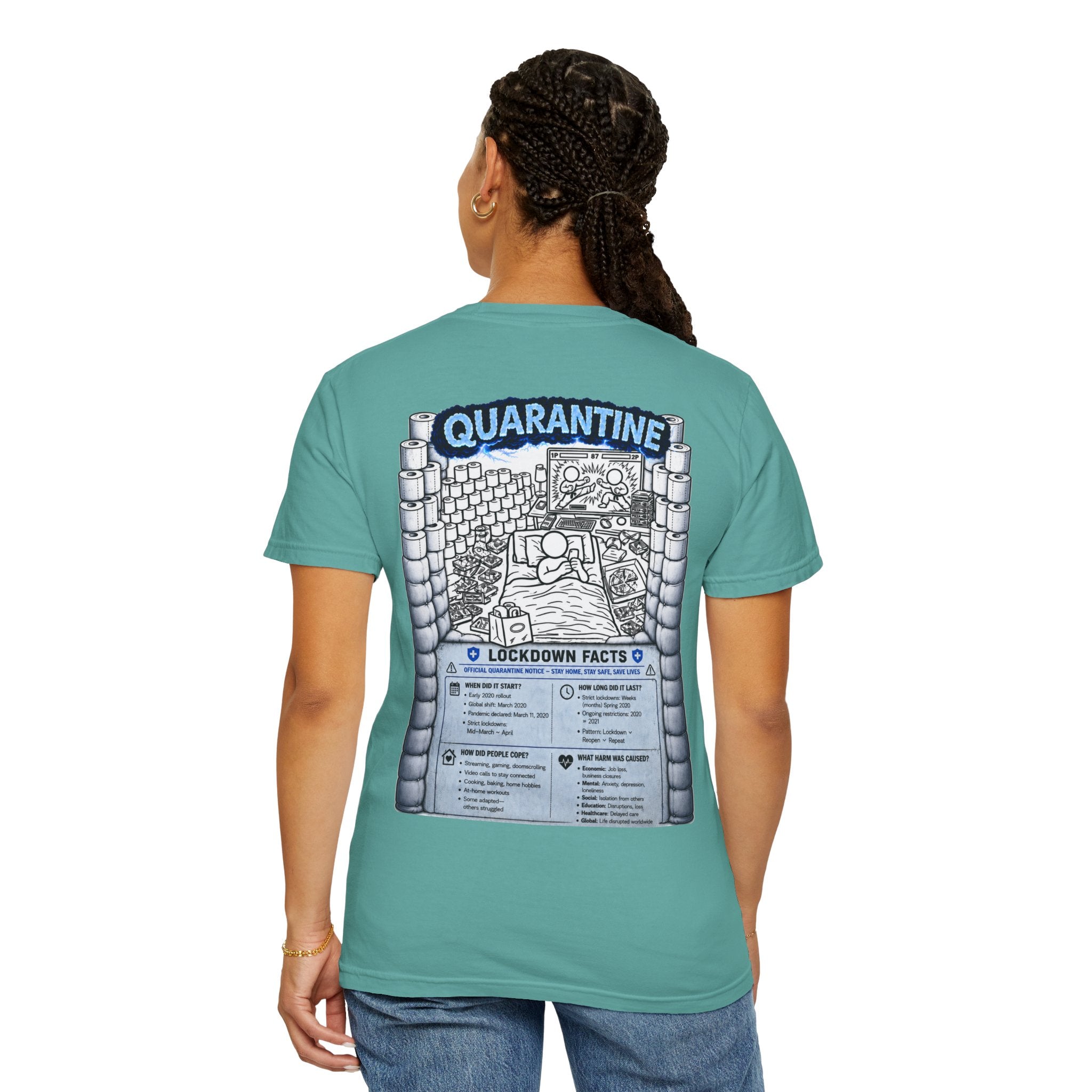 I Survived 2020 — LOCKDOWN S3:E1: "Quarantine" Unisex Garment-Dyed T-shirt