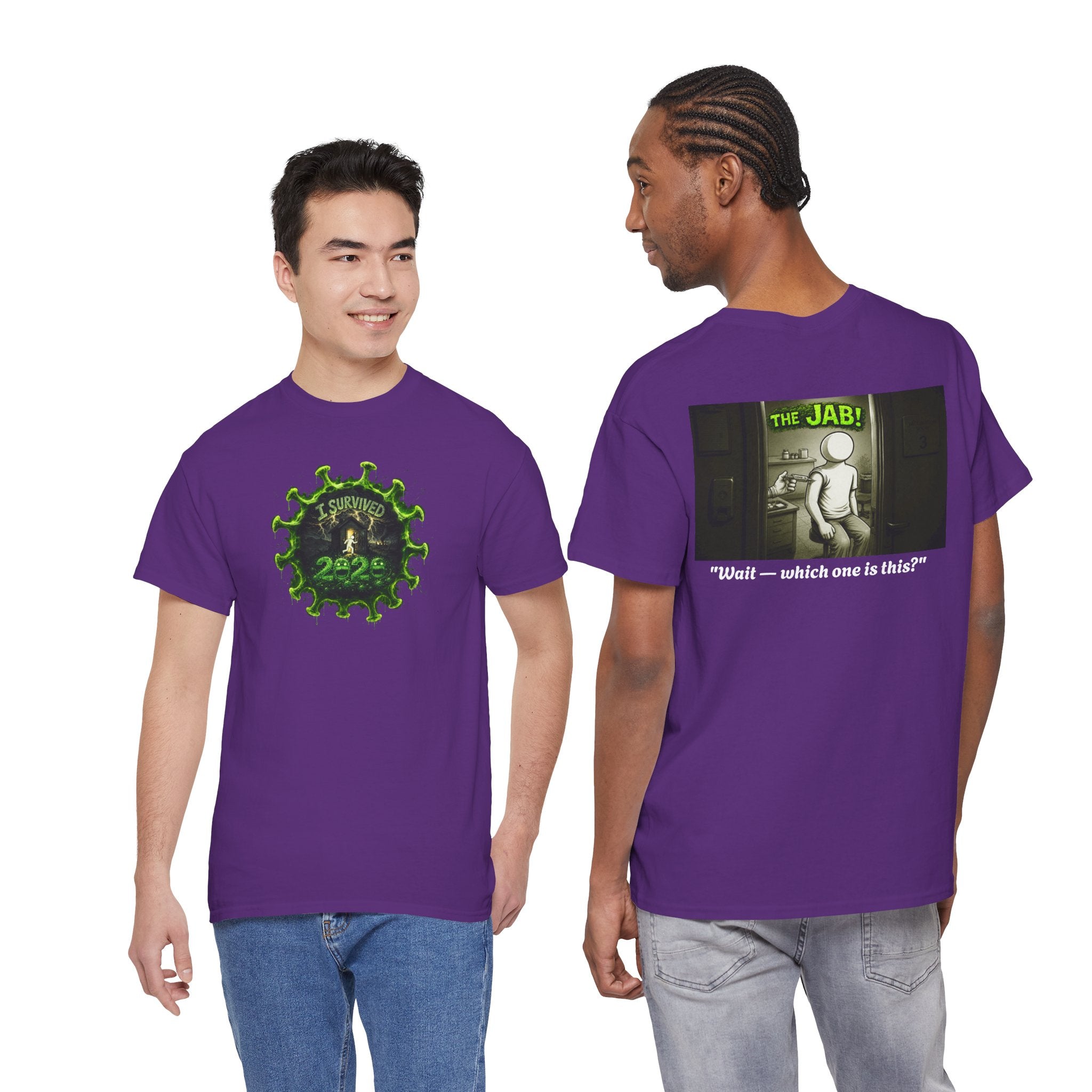 I Survived 2020 — PANDEMIC S1:E3: Director's Cut "The Jab!" Unisex Heavy Cotton Tee