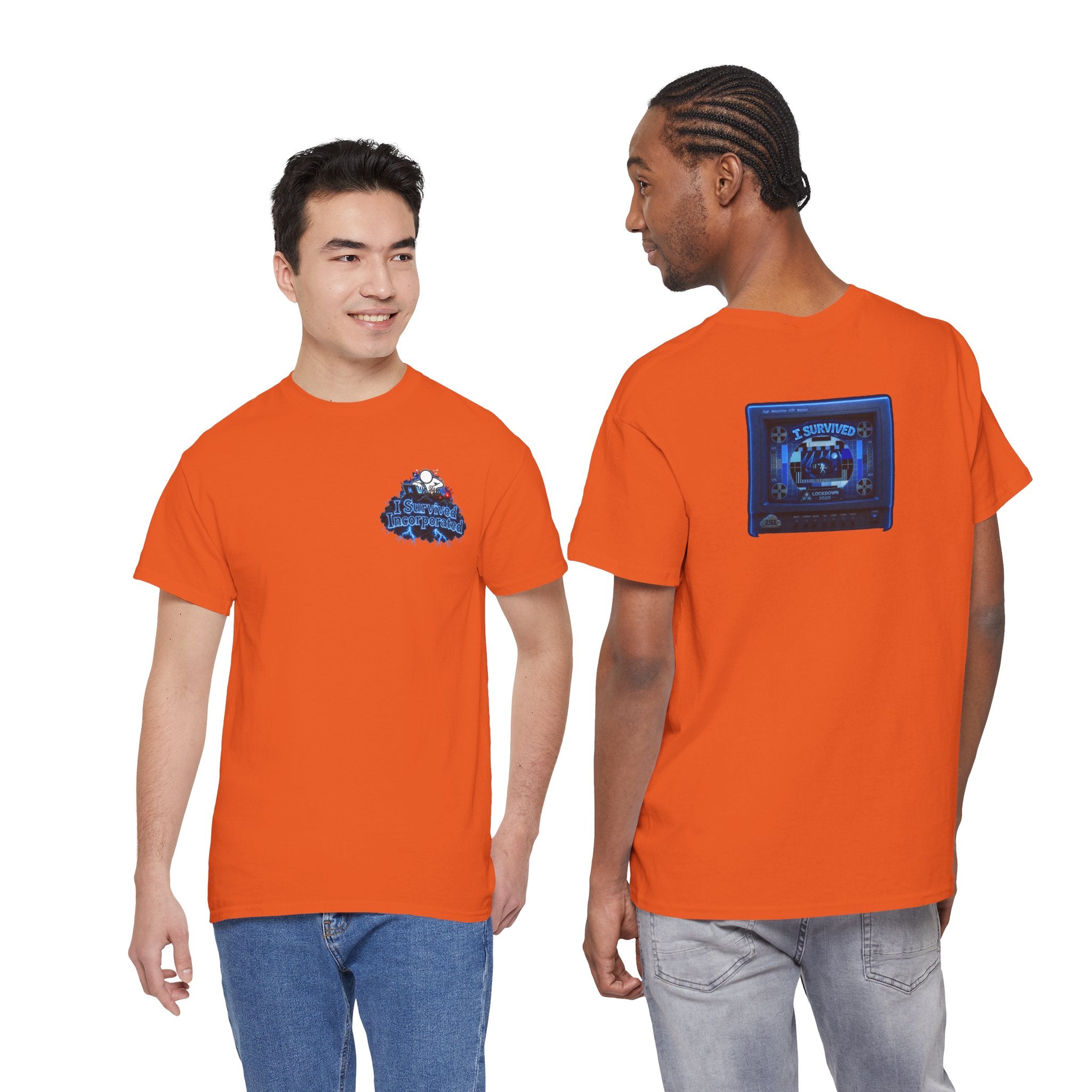 I Survived 2020 — "Please Stand By" Test Pattern Tee Lockdown Surveillance Edition Summer Exclusive Unisex Heavy Cotton Tee