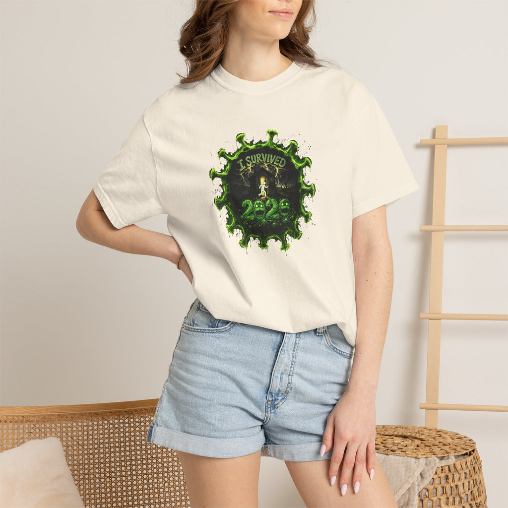 I Survived 2020 — PANDEMIC S1:E4: Director's Cut "Mask Madness" Unisex Garment-Dyed T-shirt