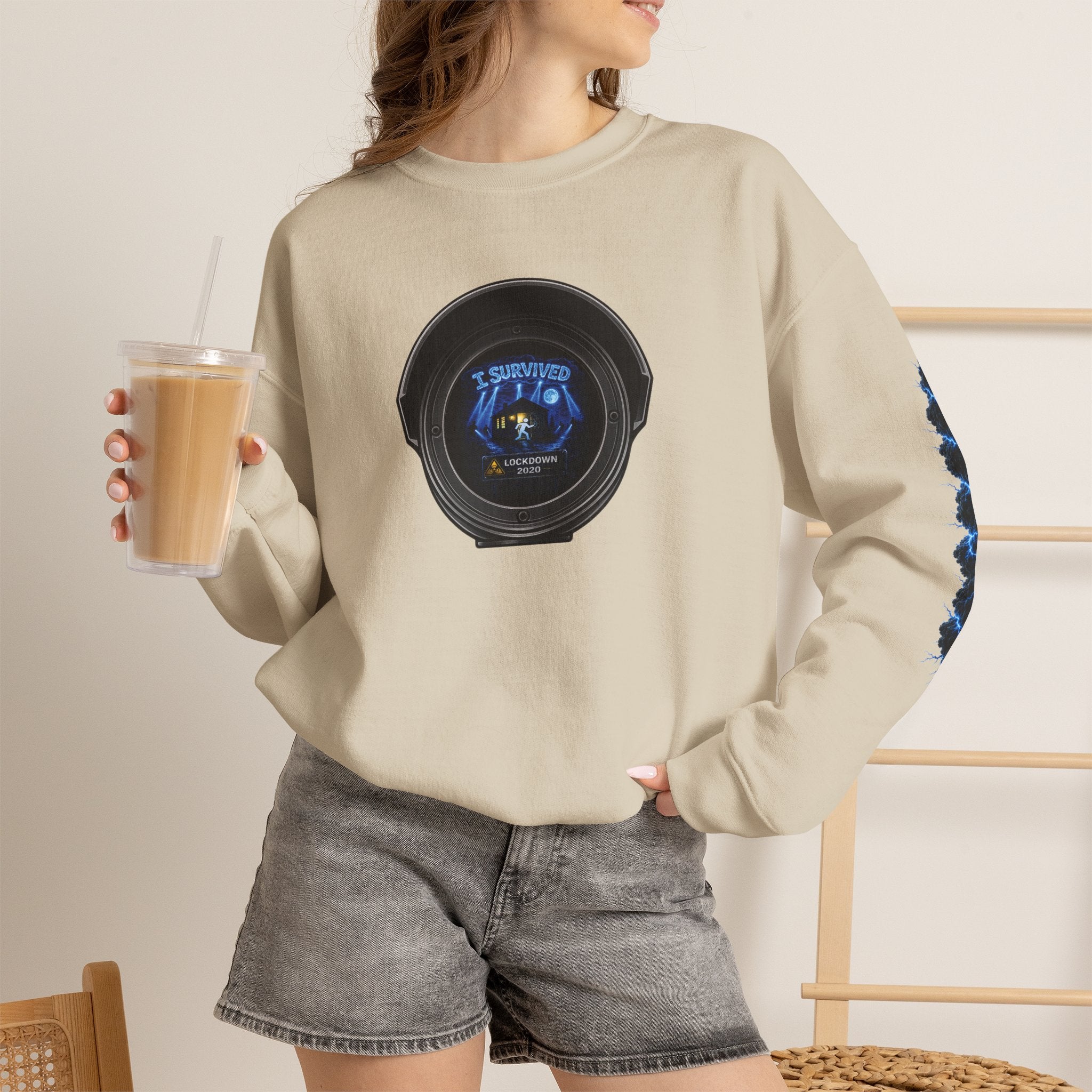 I Survived 2020 — LOCKDOWN S3:E3: Director's Cut Special Edition "Remote Schooling" Unisex Heavy Blend™ Crewneck Sweatshirt