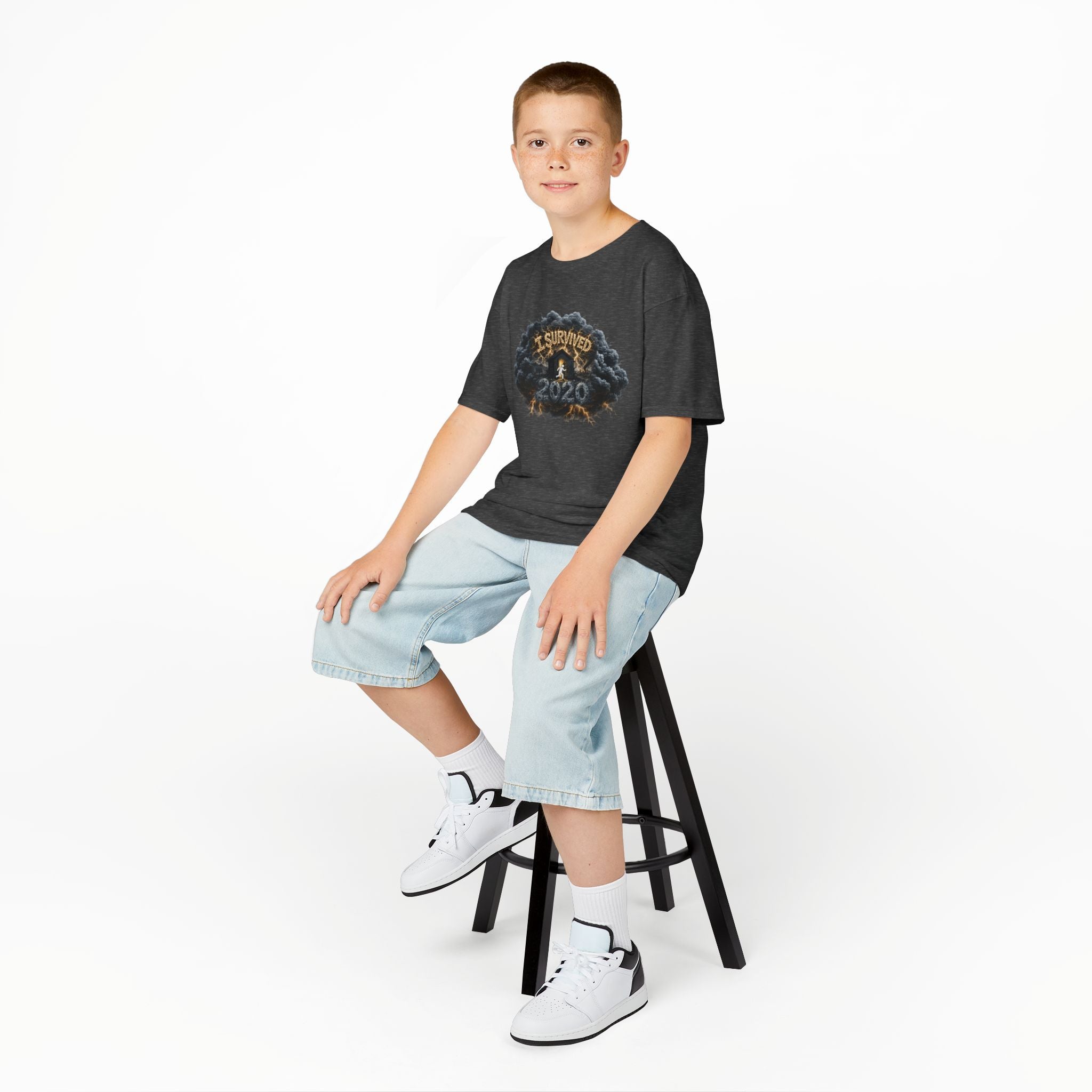 I Survived 2020 — Director's Cut Original Design Teaser Tee | Season 1 Premiere Drop Kids Heavy Cotton™ Tee